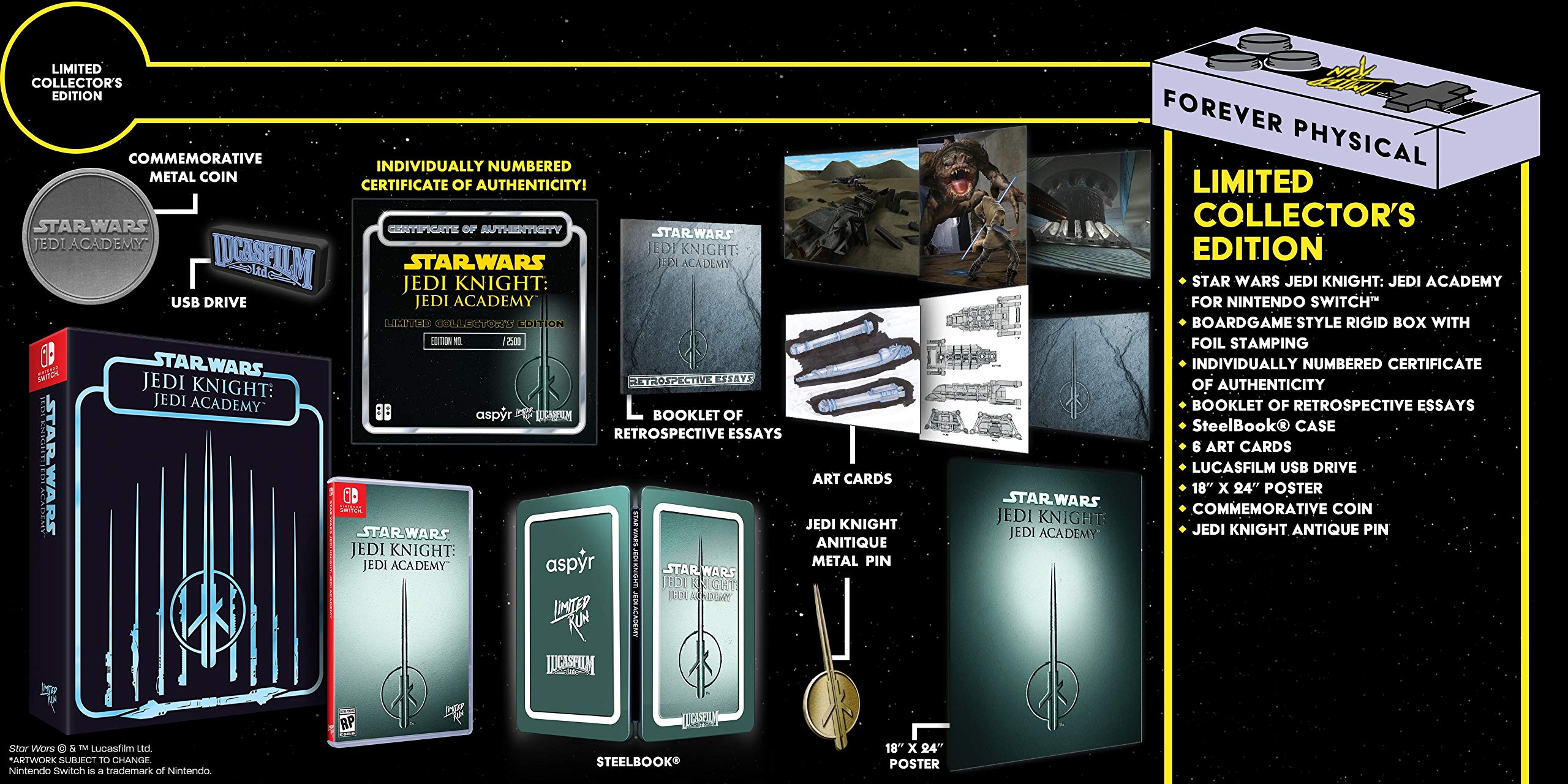 Star Wars Jedi Knight: Jedi Academy - Premium Edition (Limited Run #70) for Nintendo Switch - Action-Adventure Game for Sci-Fi Fans & Collectors - Perfect for Gaming Nights & Star Wars Enthusiasts