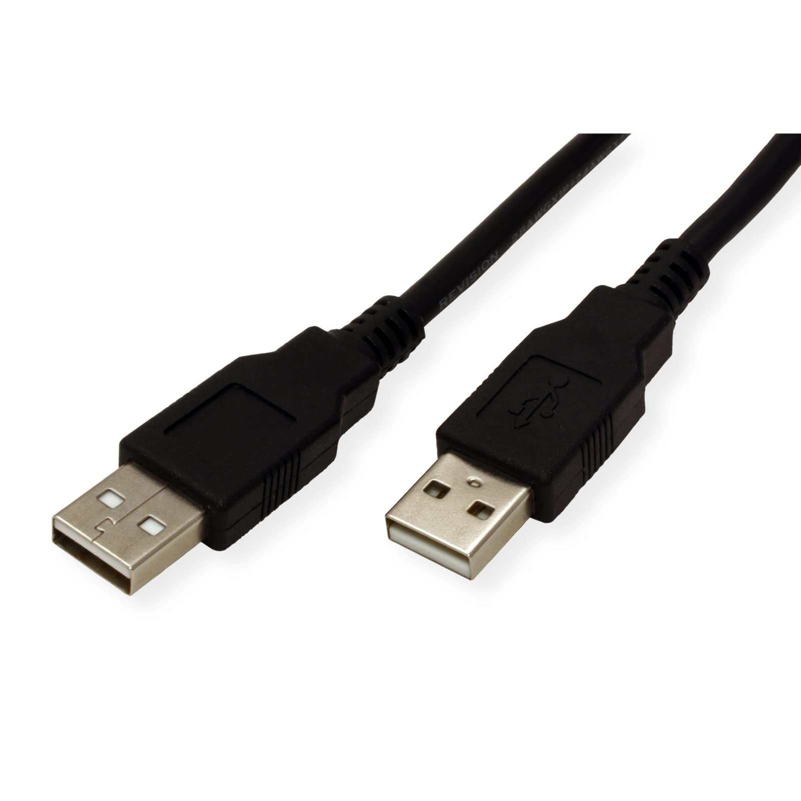 High-Speed USB 2.0 Cable A Male to A Male 4.5m (15ft) - 4-Pin Connector - Durable Black Data Transfer Cable for Computers, Printers, Scanners & External Hard Drives - Perfect for Office, Home & Gaming Setups