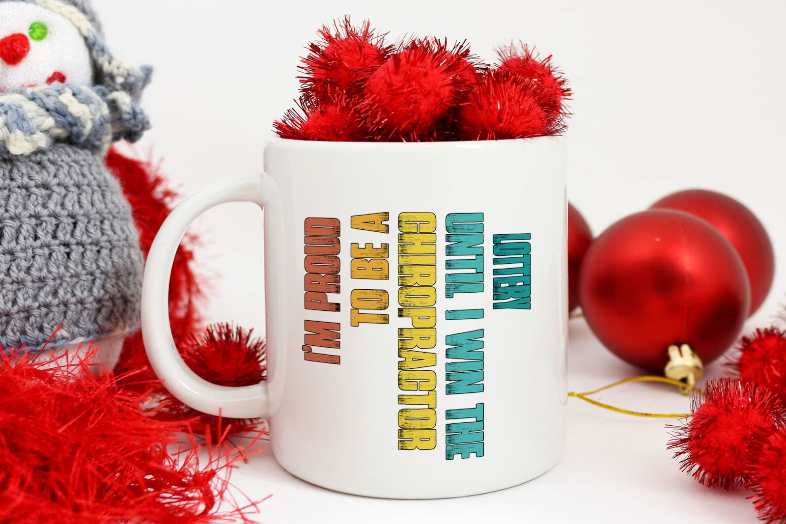 Funny Coffee Mug - Proud Chiropractor Until Winning Lottery - Humor Gifts for Men, Women, Coworkers & Family - Birthday, Christmas Novelty Cup - Perfect for Office, Home & Gag Gifts