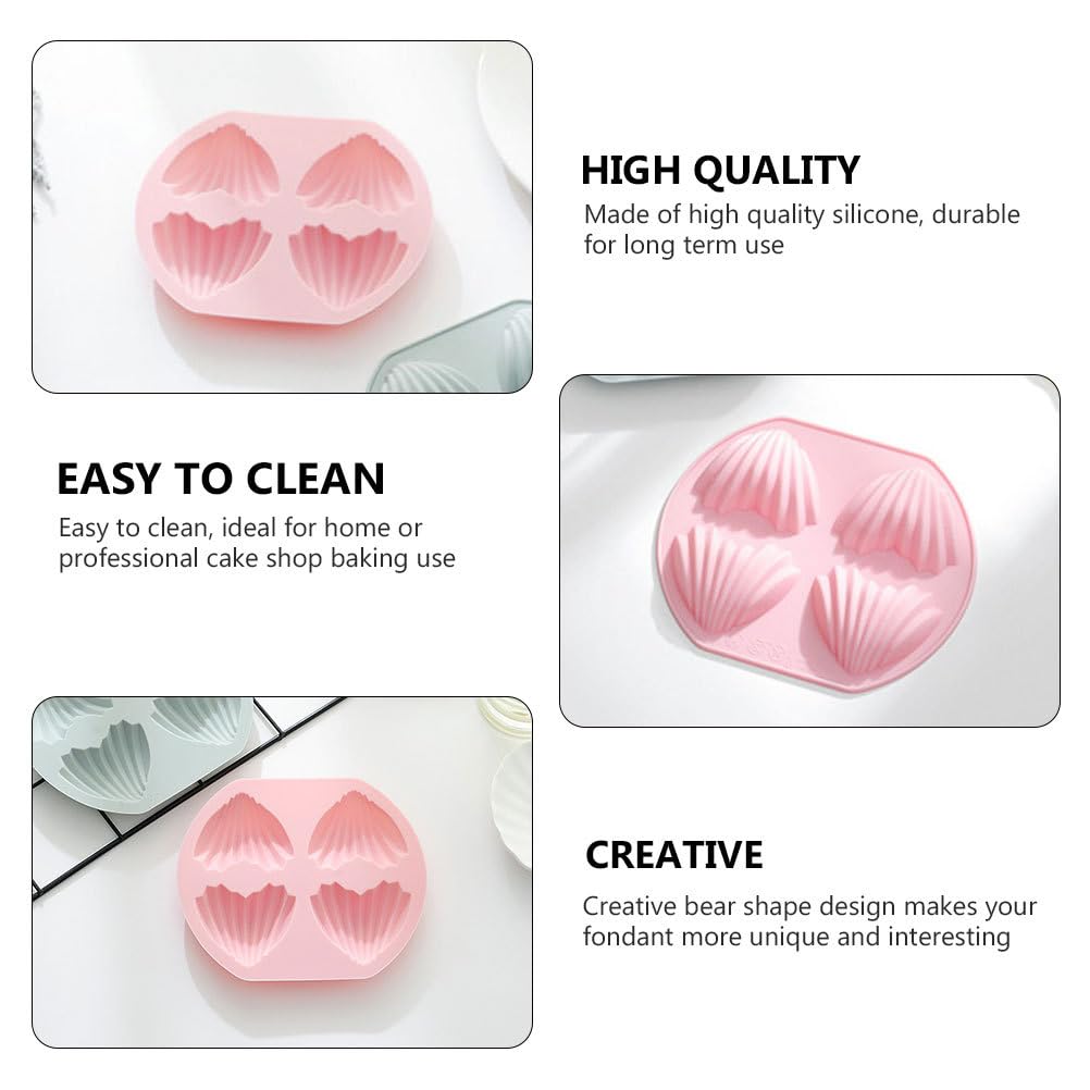4PCS Heart Shaped Silicone Candy Molds - 4 Cavity Baking Molds for Chocolate, Gummy, Cake - Valentine's Day DIY Dessert Tools - Perfect for Valentine's Gifts, Party Treats & Home Baking