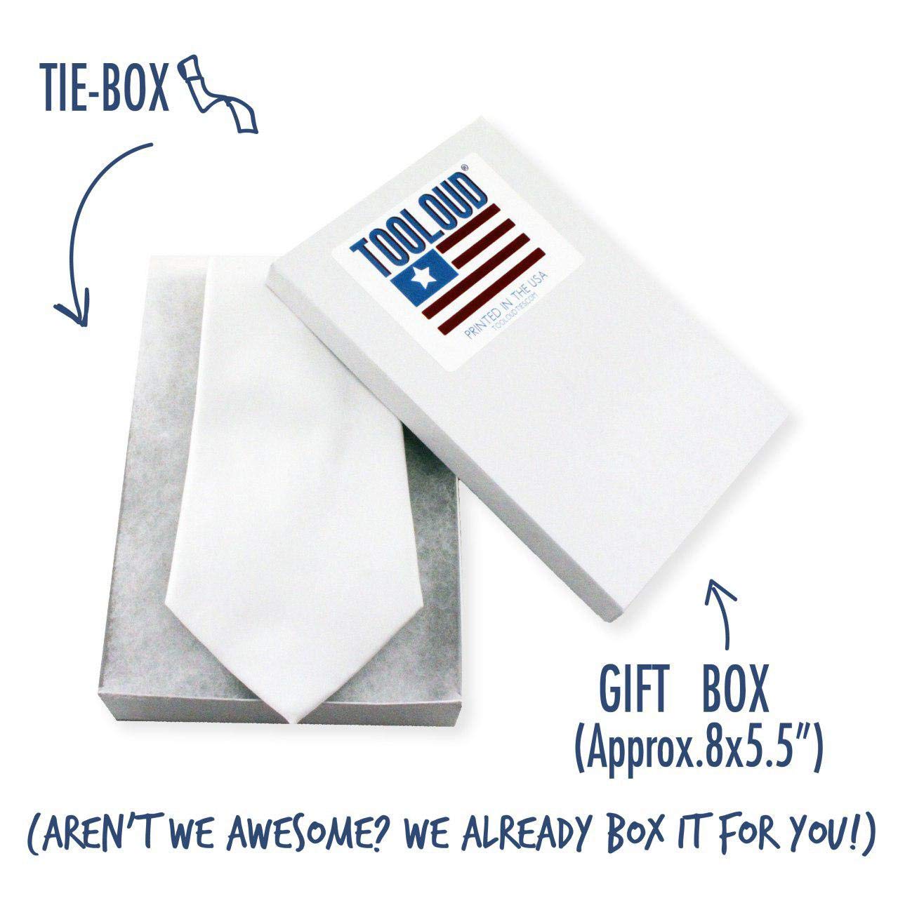 Elegant White Bow Printed Neck Tie for Men - Perfect for Easter, Weddings & Formal Events | TooLoud Fashion Accessories