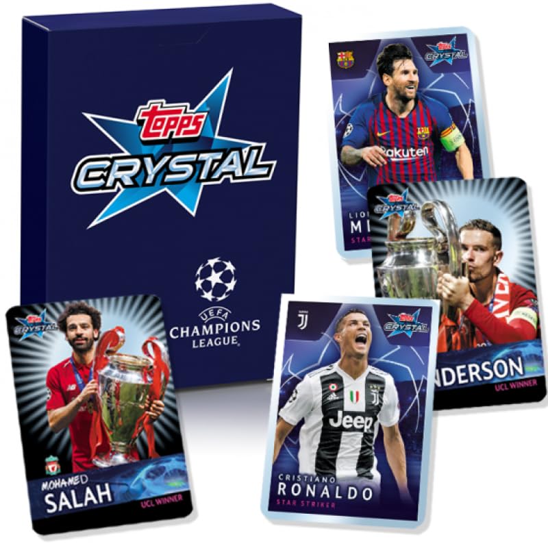 2019 Topps Crystal UEFA Champions League Soccer Trading Cards Box - 30 Pack Collectible Edition for Fans & Investors | Perfect for Gifts, Collections & Fantasy Leagues