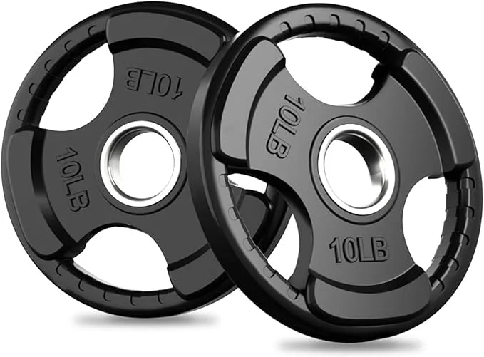 Olympic Rubber Weight Plates - Durable Bumper Plates for CrossFit, Powerlifting & Home Gym Workouts - Perfect for Strength Training & Fitness Routines