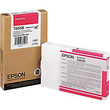 Epson T605B00 4800 Ultrachrome HDR Ink Cartridge - Magenta 110ml (High-Quality Printer Ink for Professional Photo Printing & Graphic Design)