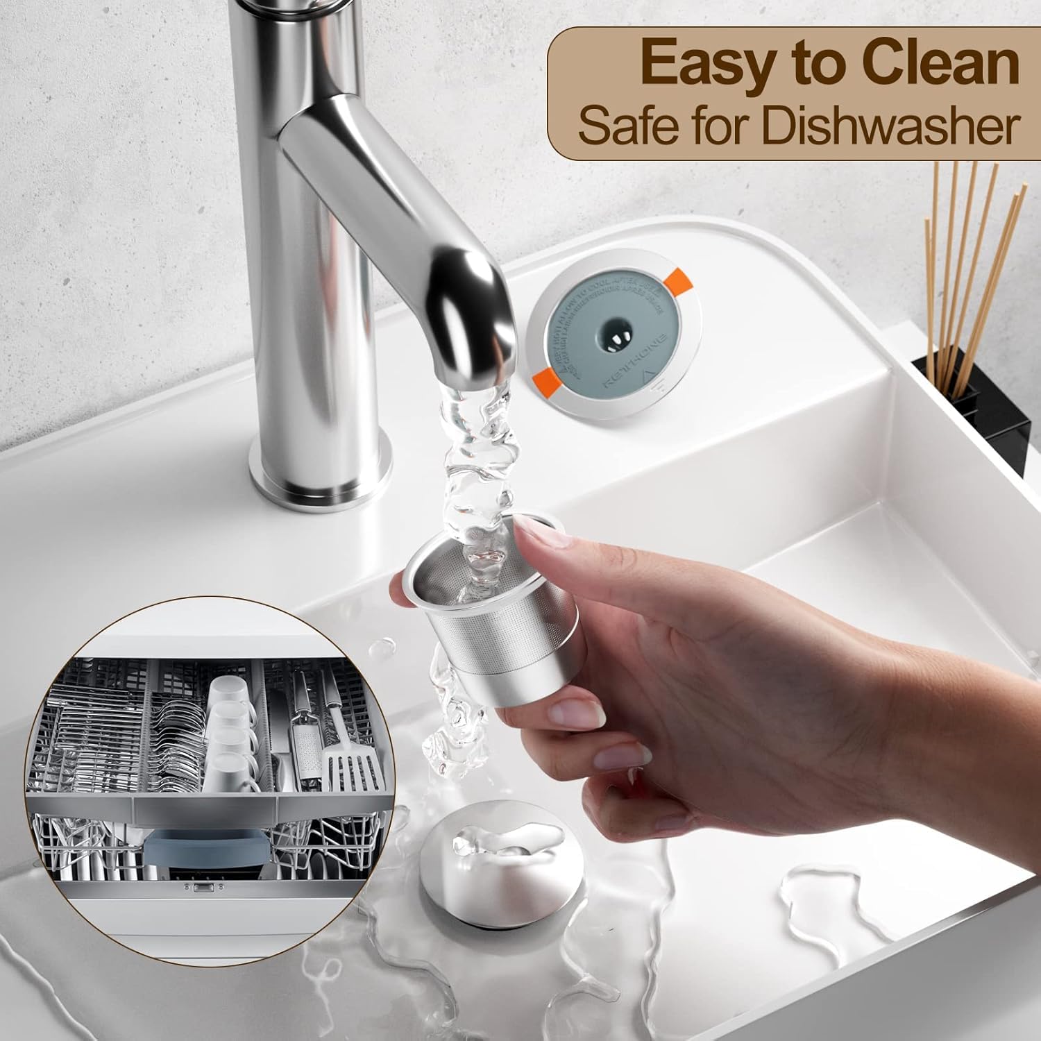 Reusable K Cups for Keurig 1.0 & 2.0 - Stainless Steel Coffee Filters (2 Pack) - Perfect for Home & Office Brewing