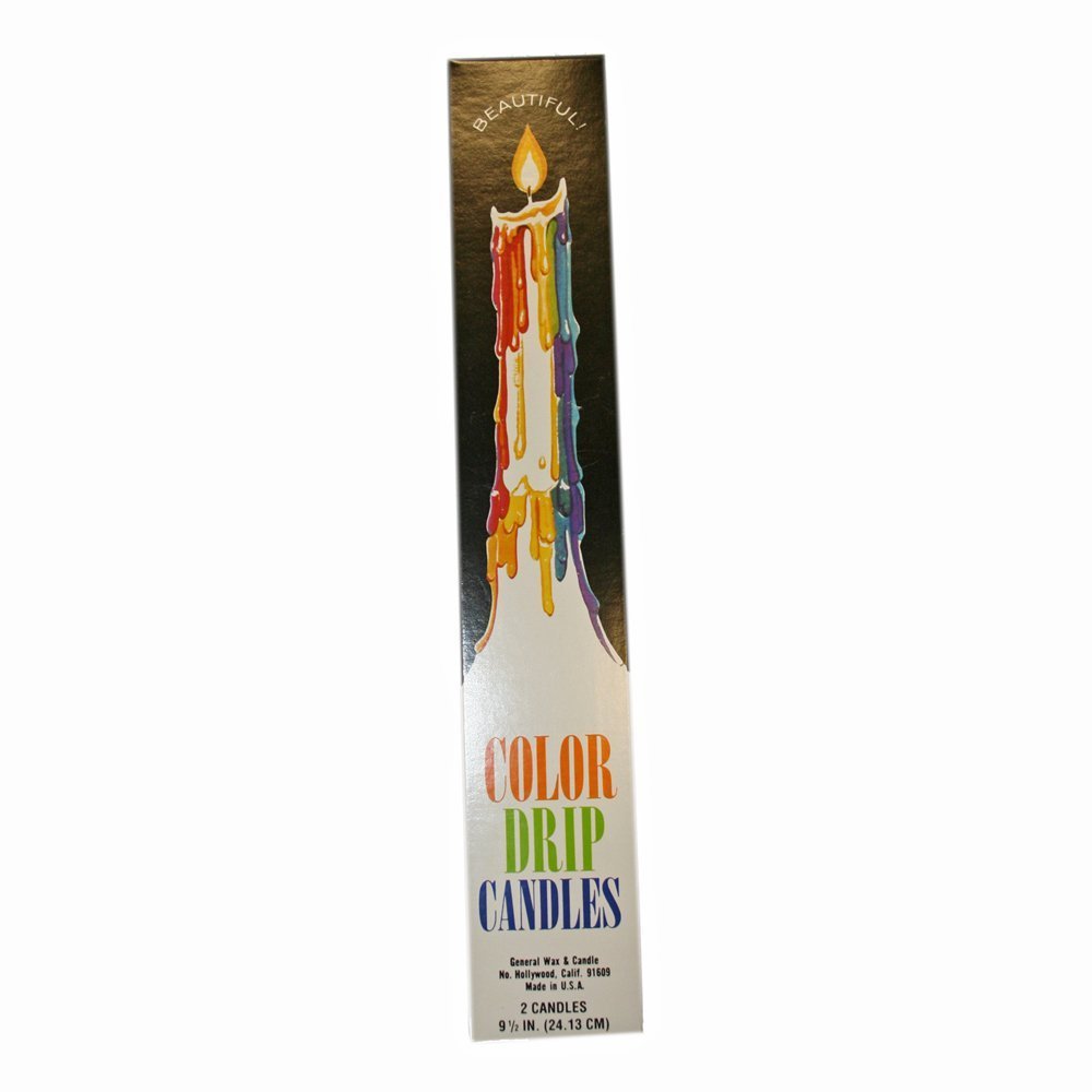 Color Drip Candles 4-Pack (8 Candles Total) - Handmade Decorative Taper Candles for Weddings, Parties & Romantic Dinners