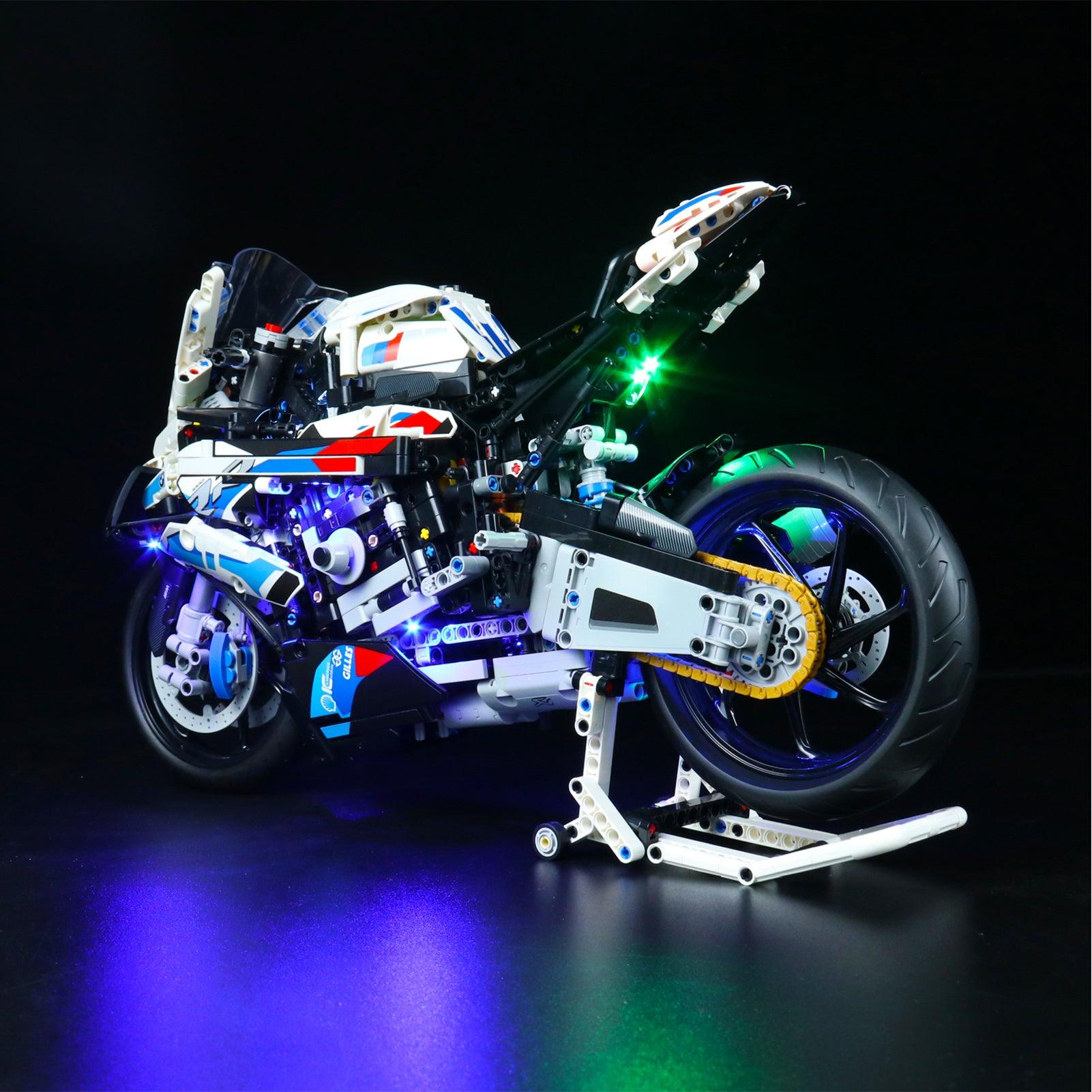 LEGO Technic BMW M 1000 RR 42130 Light Kit - Compatible with Motorcycle Building Set - Enhance Your Model with Realistic LED Lights for Night Display & Collection Showcase