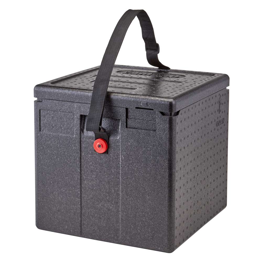 Cambro EPPMBWSTSW110 Cam GoBox Insulated Milk Crate Box - Black | Durable Food Storage Container for Restaurants, Catering & Commercial Kitchens | Perfect for Transporting Dairy, Beverages & Perishable Items
