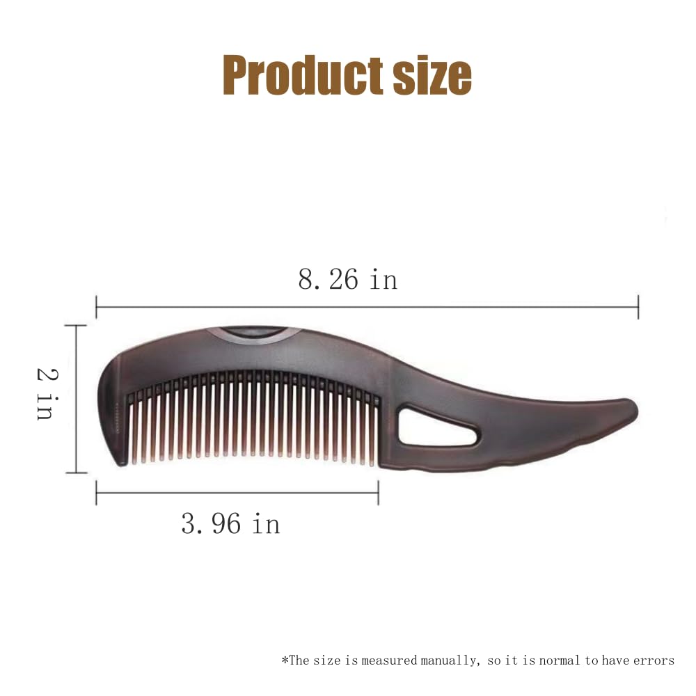 Anti Dandruff Comb for Women & Men - Scalp Massage Hair Brush with Hollow Design to Remove Dandruff, Dirt & Excess Oil - Dark Brown Hair Care Tool for Dry Scalp & Oily Hair Relief - Perfect for Home Salon Use & Travel Hair Care Kit