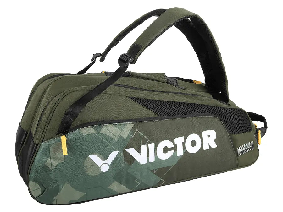 Victor BR6219 Badminton & Tennis Racket Set with 6-Pack Carrying Bag (June Bug Green) - Perfect for Court Sports, School PE Classes & Outdoor Family Games