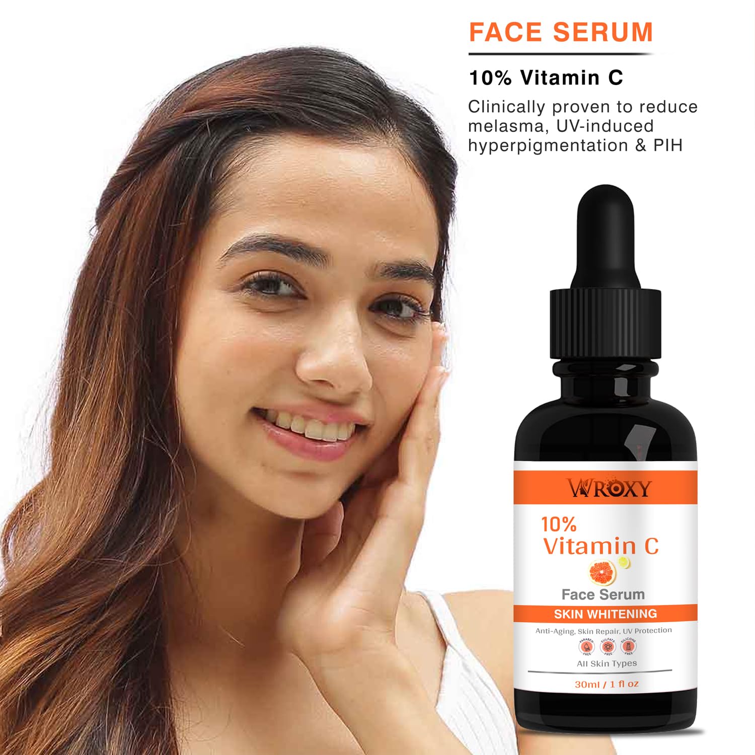 10% Vitamin C Face Serum for Glowing Skin - Brightening Treatment for Hyperpigmentation & Dullness - Anti-Aging Facial Serum for Women & Men (30ml) - Perfect for Morning Skincare Routine & Dark Spot Correction