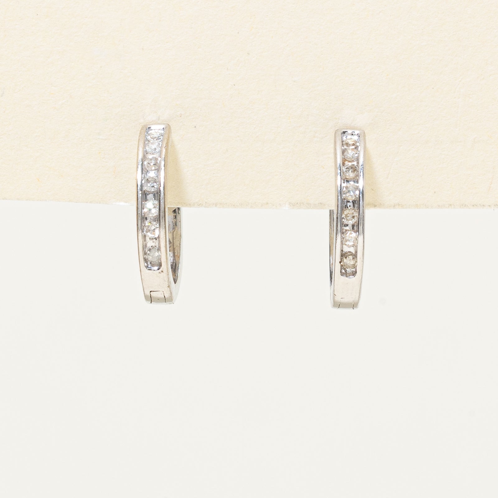 10K Gold Diamond Huggie Hoop Earrings for Women - 0.11ctw Sparkling Studs | Perfect for Everyday Wear, Date Night & Special Occasions