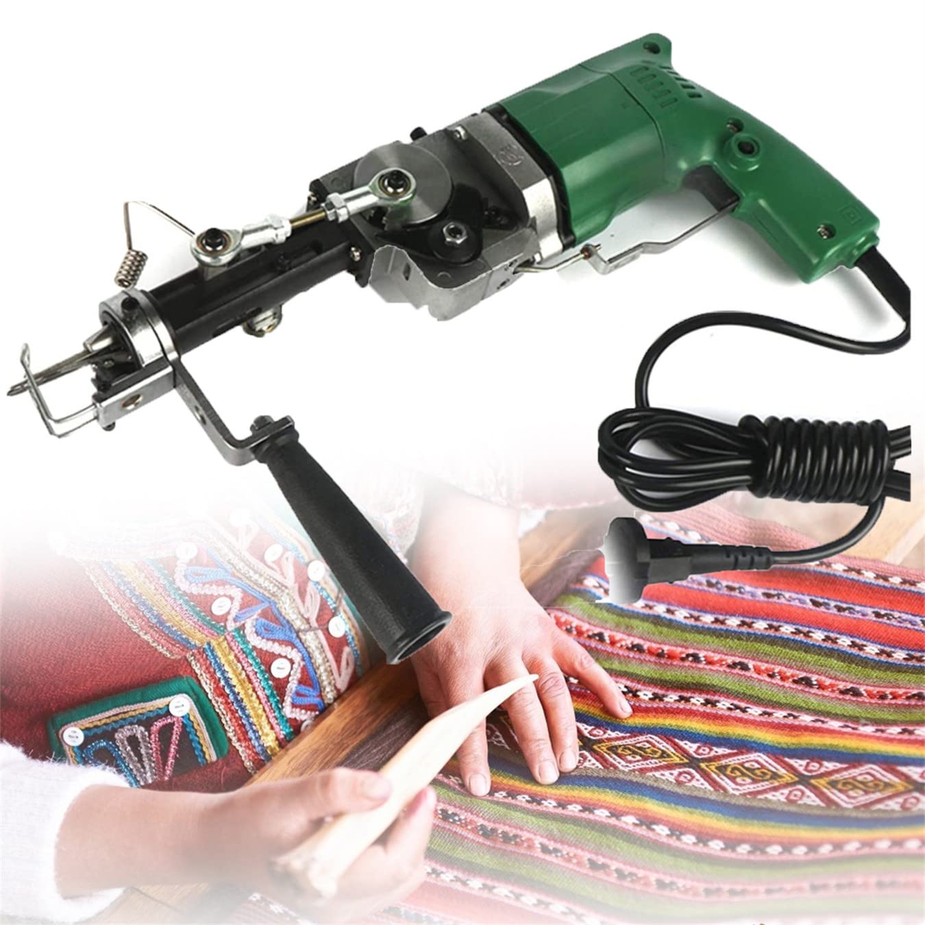 HNCXHX 2-in-1 Electric Tufting Gun Kit - Cut Pile & Loop Pile Dual-Use Rug Making Machine for DIY Carpet, Wall Hanging & Home Decor Crafting