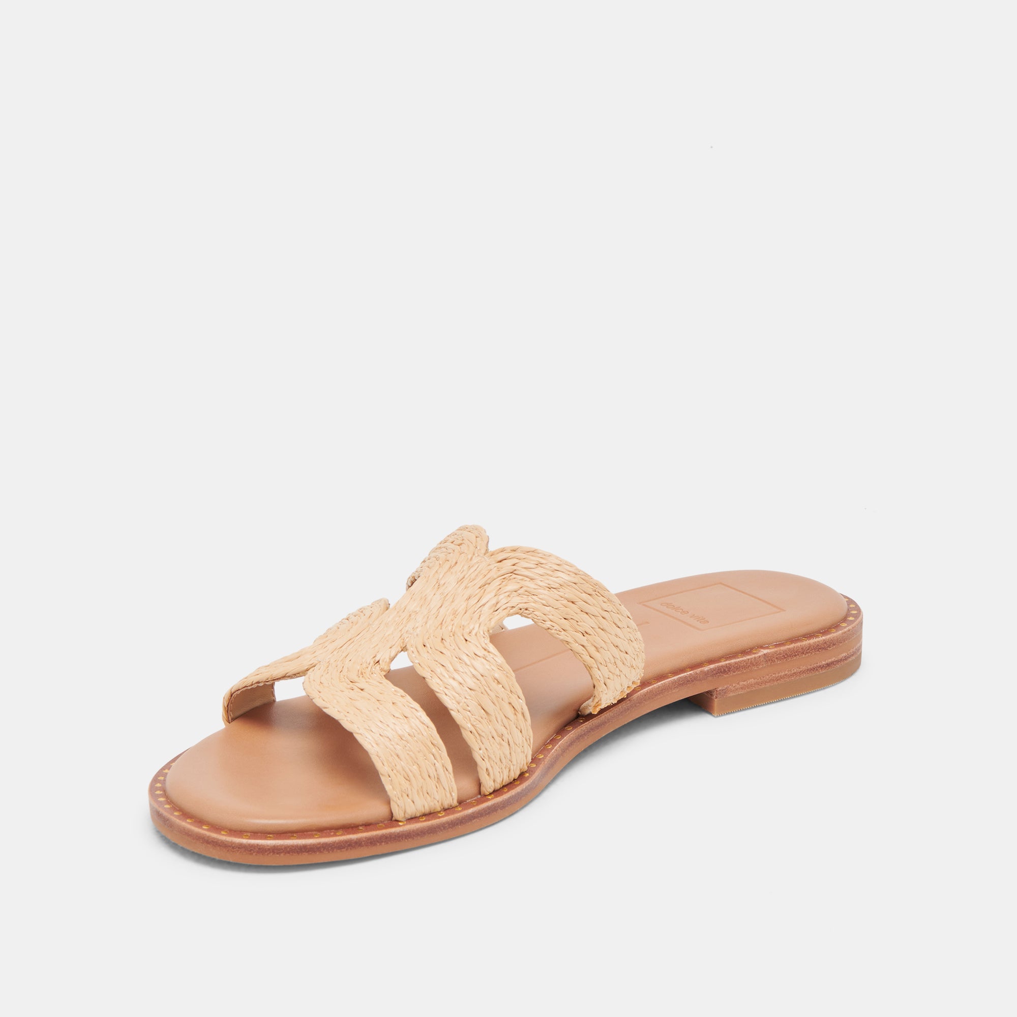 EMON Women's Wide Comfort Sandals - Lightweight Natural Raffia Material - Perfect for Beach, Vacation & Summer Outfits