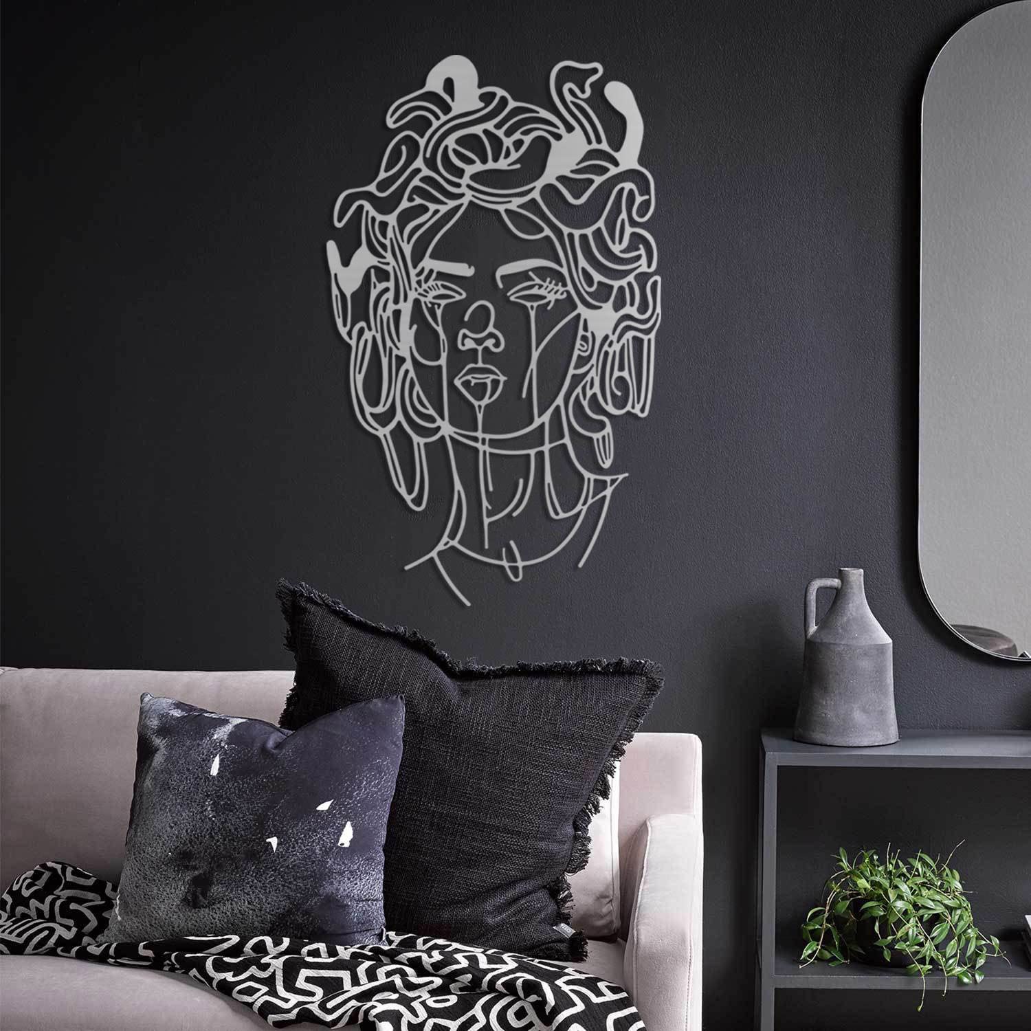 Medusa Metal Wall Art - Mythical Creature Greek Mythology Decor for Living Room, Bedroom & Interior Design | Unique Housewarming Gift & Wall Art Ideas for Home Decor