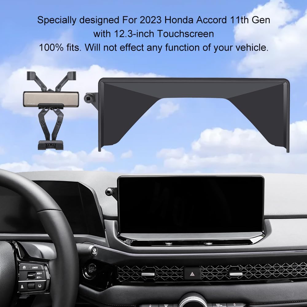 Kyostar Car Phone Holder Mount for 2023 Honda Accord 11th Gen - Compatible with 12.3-inch Touchscreen | Auto Accessories & Interior Decoration | Perfect for Hands-Free Navigation & Safe Driving