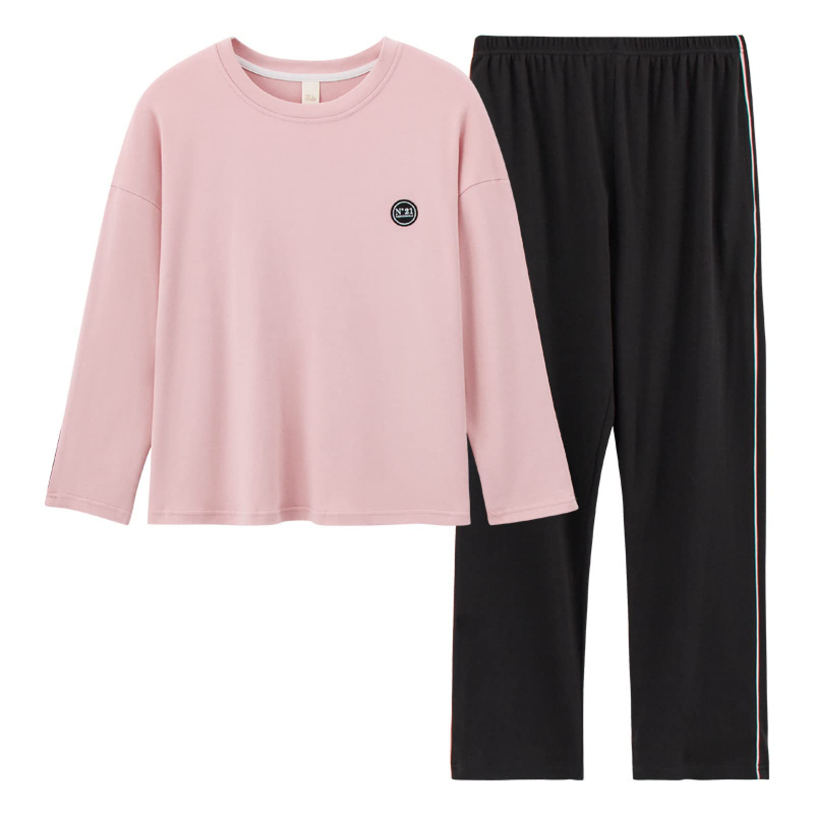 **Women's Soft Breathable Pajama Set - Spring & Autumn Lounge Wear, Plus Size Nightgown & Homewear for Relaxing at Home or Sleeping**