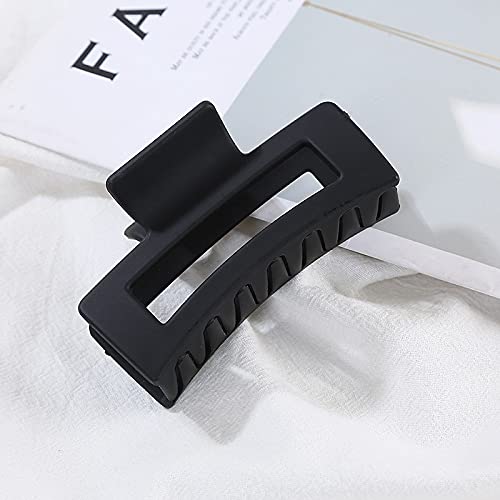SOWUNO 6PCS Acrylic Hair Claw Clips - Non-Slip Large Hair Barrettes for Women, Thick & Thin Hair, Elegant Solid Colors - Perfect for Salon, Home, and Everyday Hairstyling