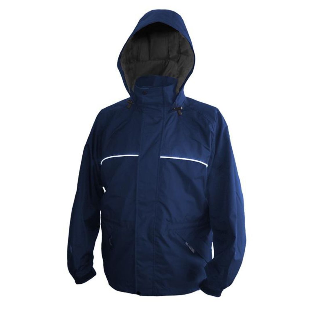 Viking® Torrent Men's Waterproof Rain Work Jacket - Heavy Duty Outdoor Jacket for Construction & Fishing - Navy Blue 828N - Ideal for Rainy Weather & Tough Jobs