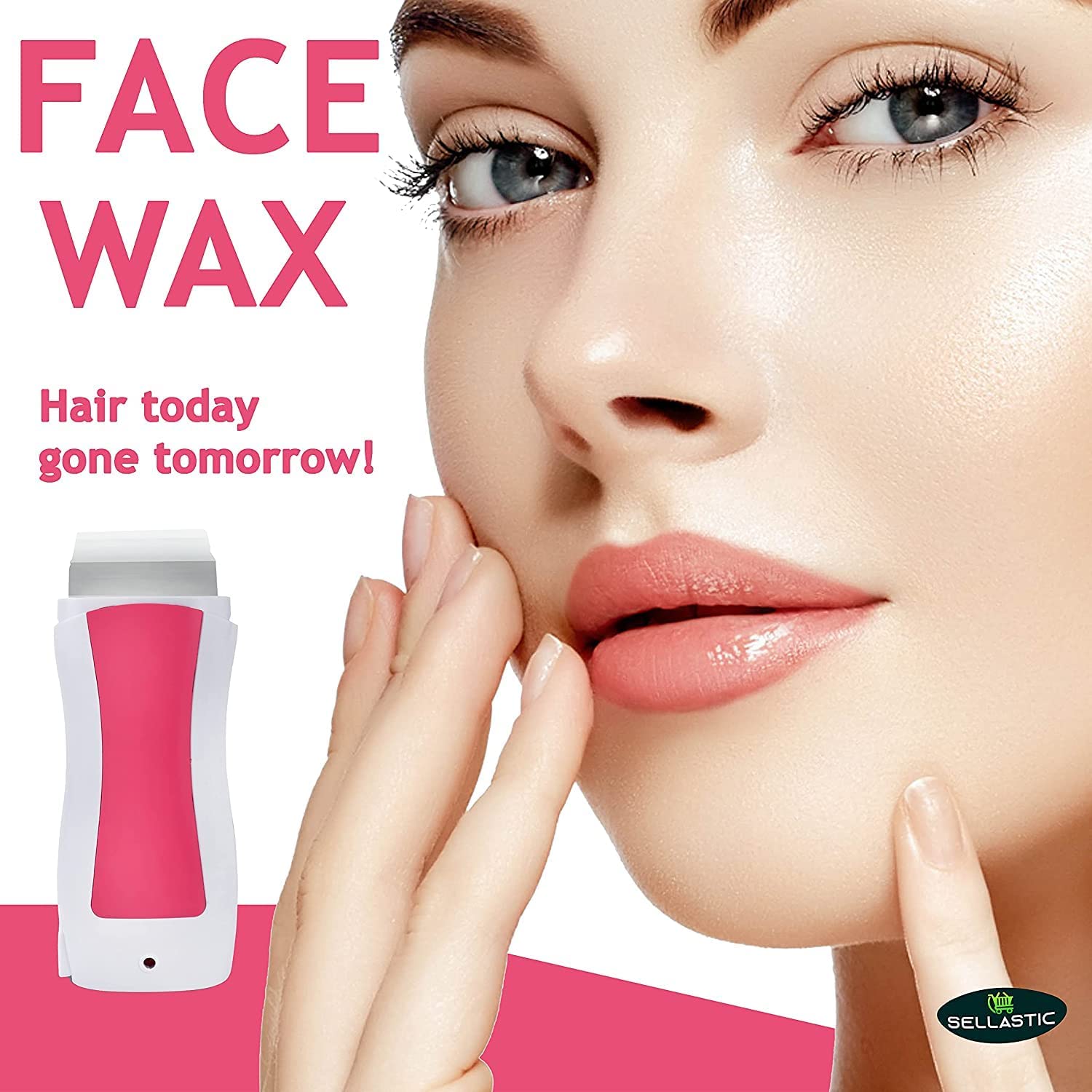 Professional Roll-On Wax Heater for Hair Removal - At-Home Waxing Kit for Women & Men - Perfect for Legs, Arms, Bikini & Facial Hair Removal - Fast & Painless Hair Removal Solution