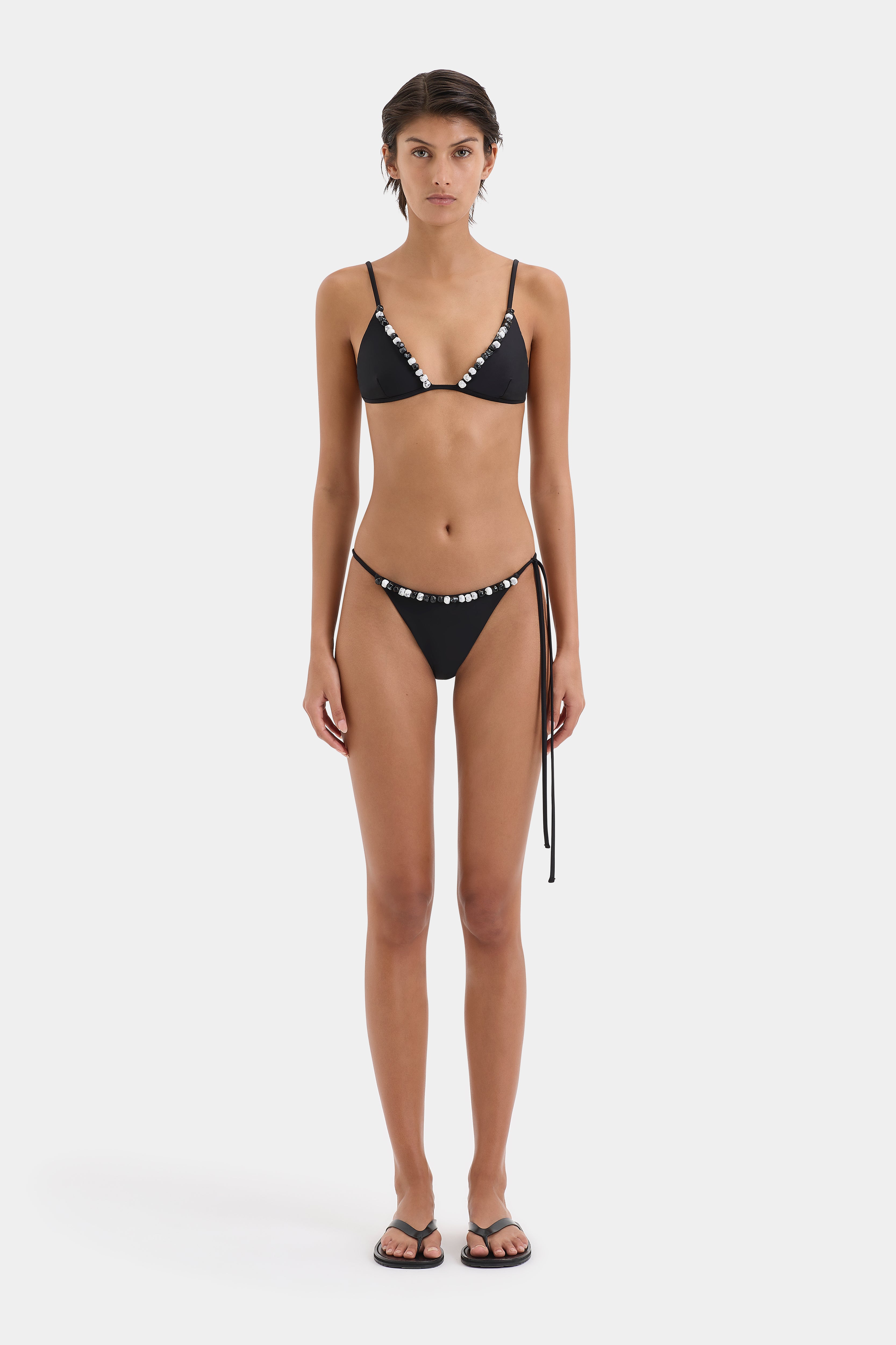 Beaded String Brief Lingerie for Women - Sexy Comfortable Underwear for Date Night & Special Occasions