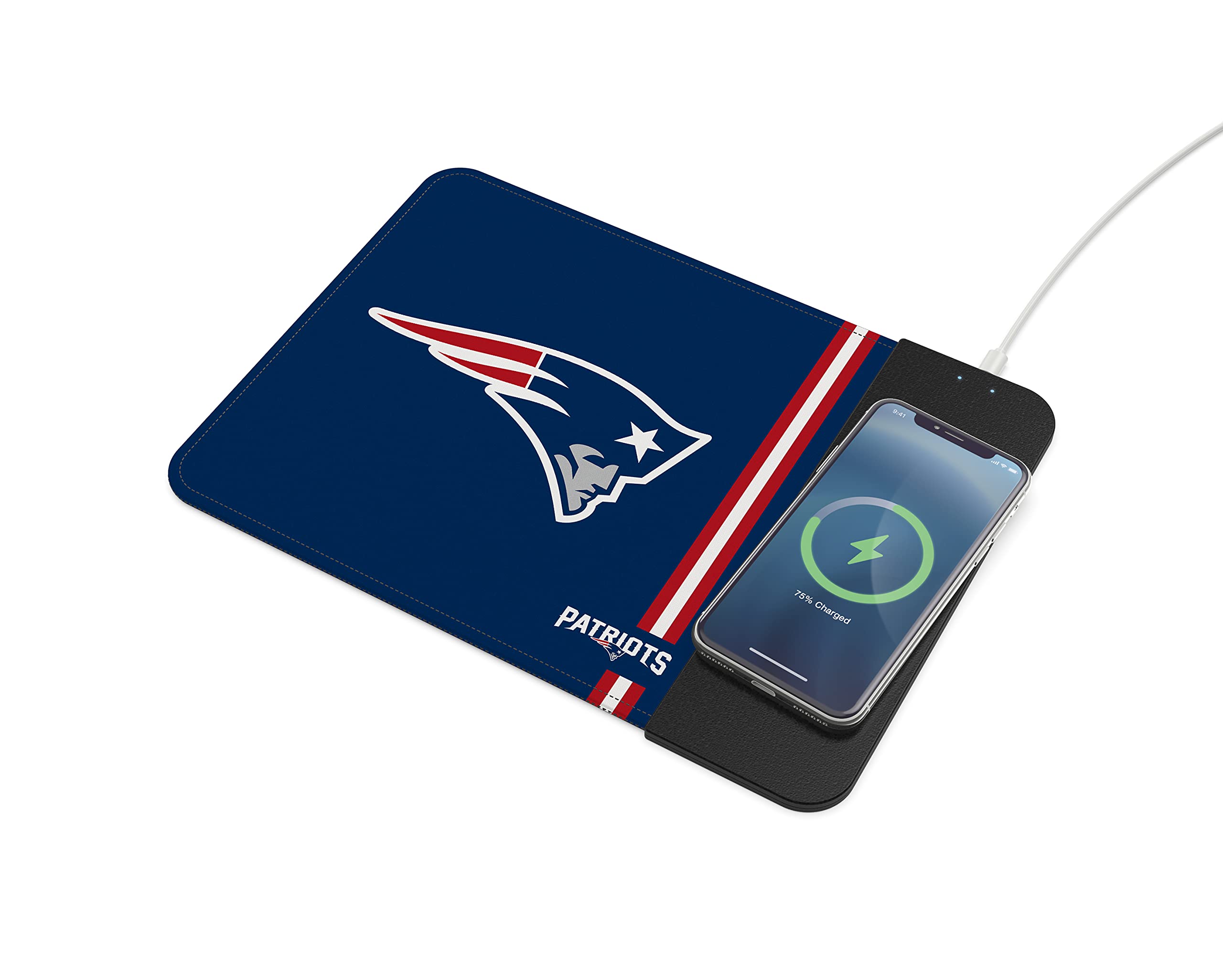 SOAR NFL Team Logo Wireless Charging Mouse Pad - Fast Qi Charging Pad for iPhone, Samsung & AirPods - Perfect for Gaming, Office & Home Desk Setup