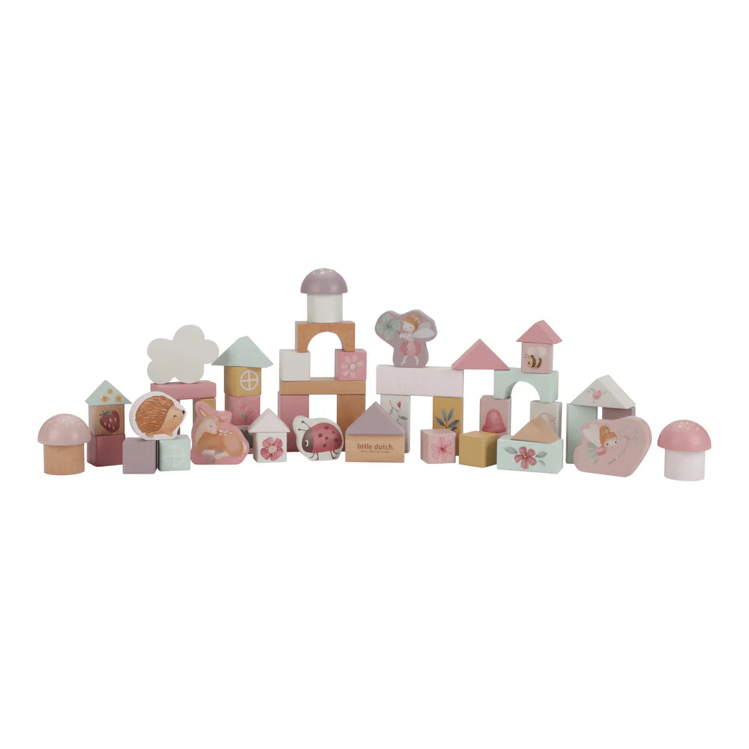 Fairy Garden Wooden Building Blocks Set - Creative Kids Educational Toys for Imaginative Play & Learning - Perfect for Indoor & Outdoor Playtime