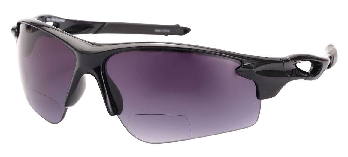 Polarized Lightweight Sport Wrap Bifocal Reading Sunglasses for Men & Women - UV Protection for Running, Cycling & Outdoor Activities