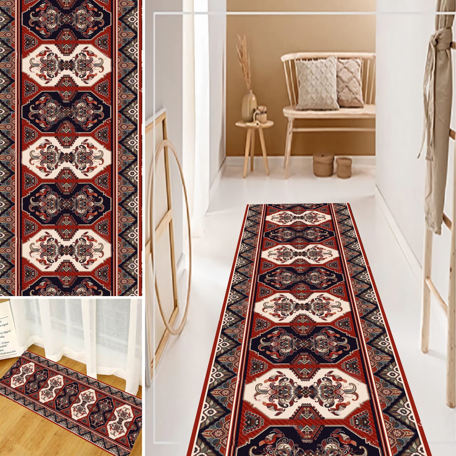 Non-Slip Modern Hallway Runner Rug 2'7