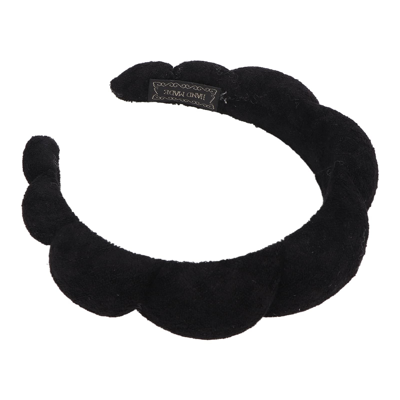Soft Absorbent Facial Makeup Headband for Women - Cute SPA Headband for Yoga, Exercise & Skincare (Black) | Perfect for Spa Days, Gym Workouts & Beauty Routines
