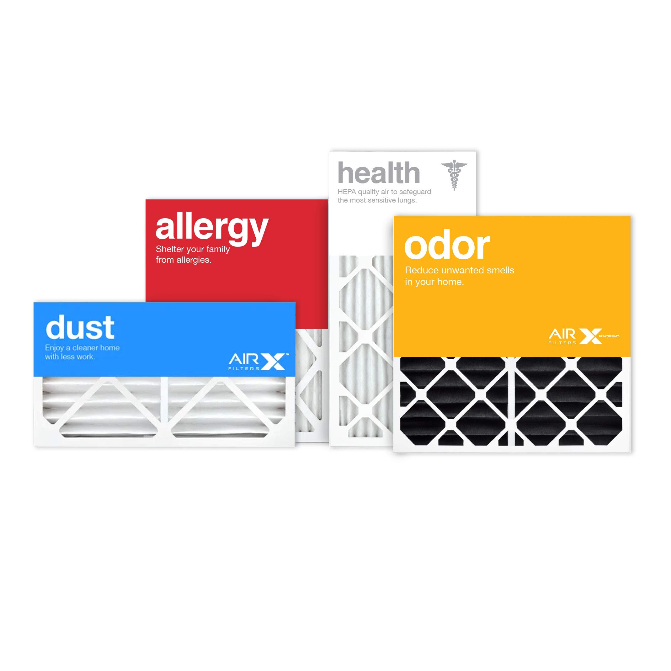 14x14x1 MERV 8 Pleated Air Filter - 6 Pack | HVAC Furnace & AC Replacement Filters | Odor & Dust Reduction | Made in USA | Ideal for Home Air Purification & Allergy Relief