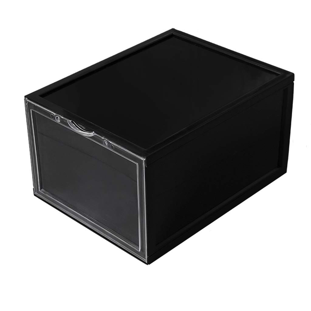 Clear Plastic Stackable Storage Bins with Lids - 2 Pack (37x27.7x20cm) for Shoes, Clothing & Home Organization | Wardrobe, Closet & Room Organizer | Lightweight Durable Storage Containers for Bedroom, Office & Kids Toys
