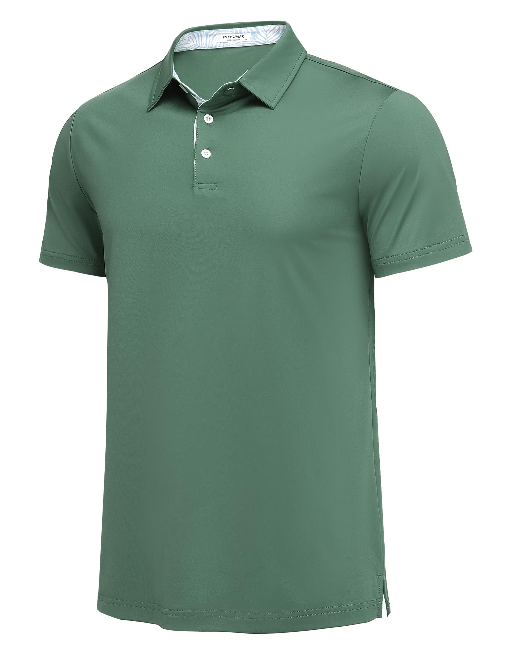 PINSPARK Men's Performance Polo Shirts - Moisture Wicking, Quick Dry, Breathable Short Sleeve Golf & Casual Shirts for Men | Perfect for Golf, Office & Outdoor Activities