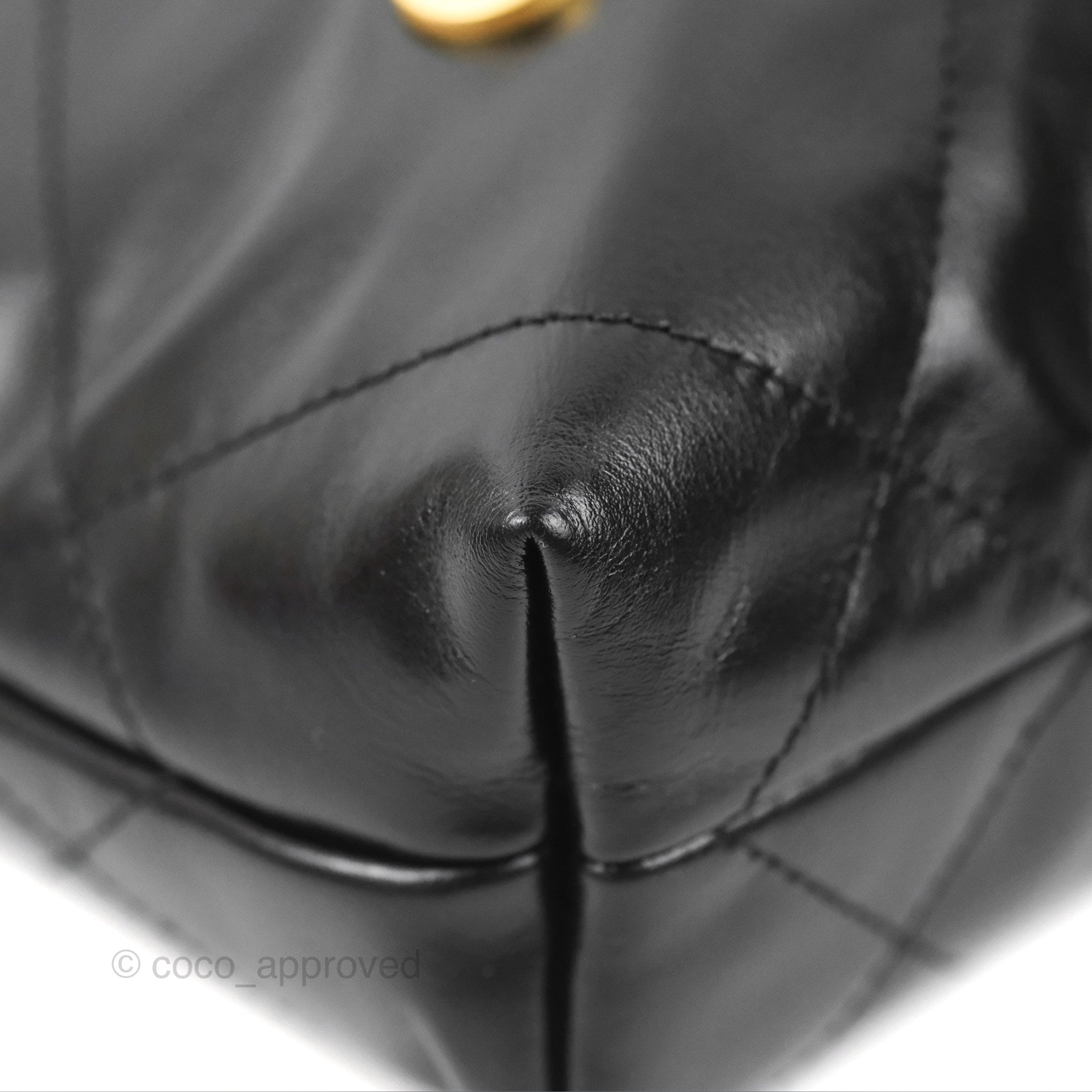 Chanel 22 Mini Bag Black Shiny Crumpled Calfskin Leather Crossbody Purse for Women | Luxury Designer Handbag for Date Night, Parties & Special Occasions
