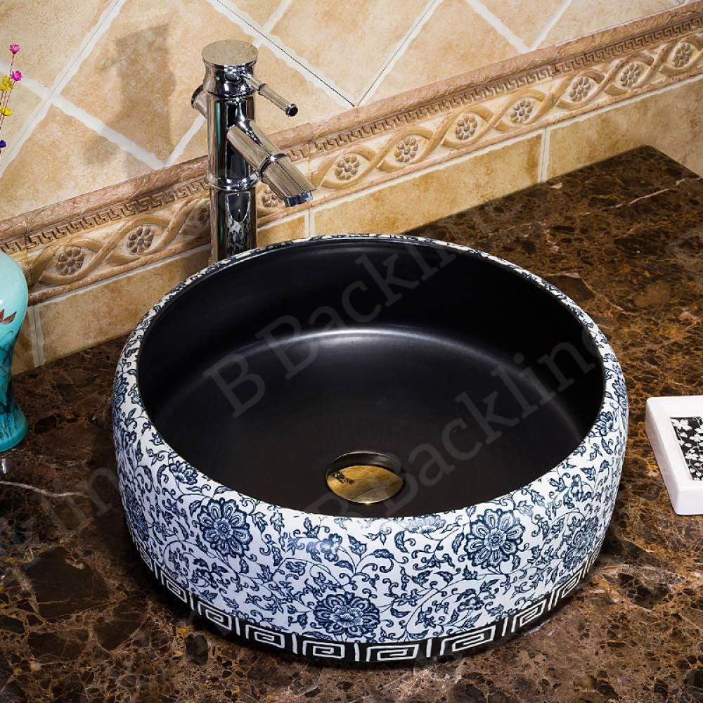Modern Moroccan Ceramic Countertop Bathroom Sink - 16