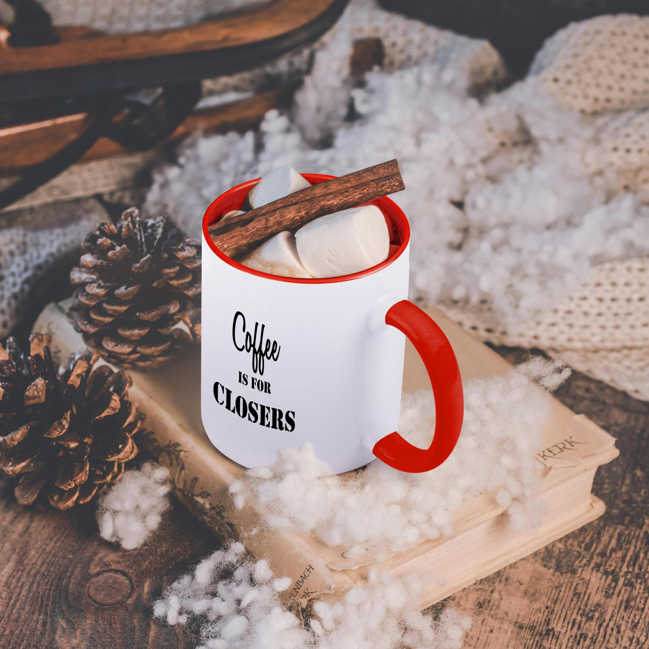 3dRose 15oz Funny Coffee Mug - 'Coffee is for Closers' Anne Collections Quote - Perfect Gift for Office, Sales Professionals & Coffee Lovers