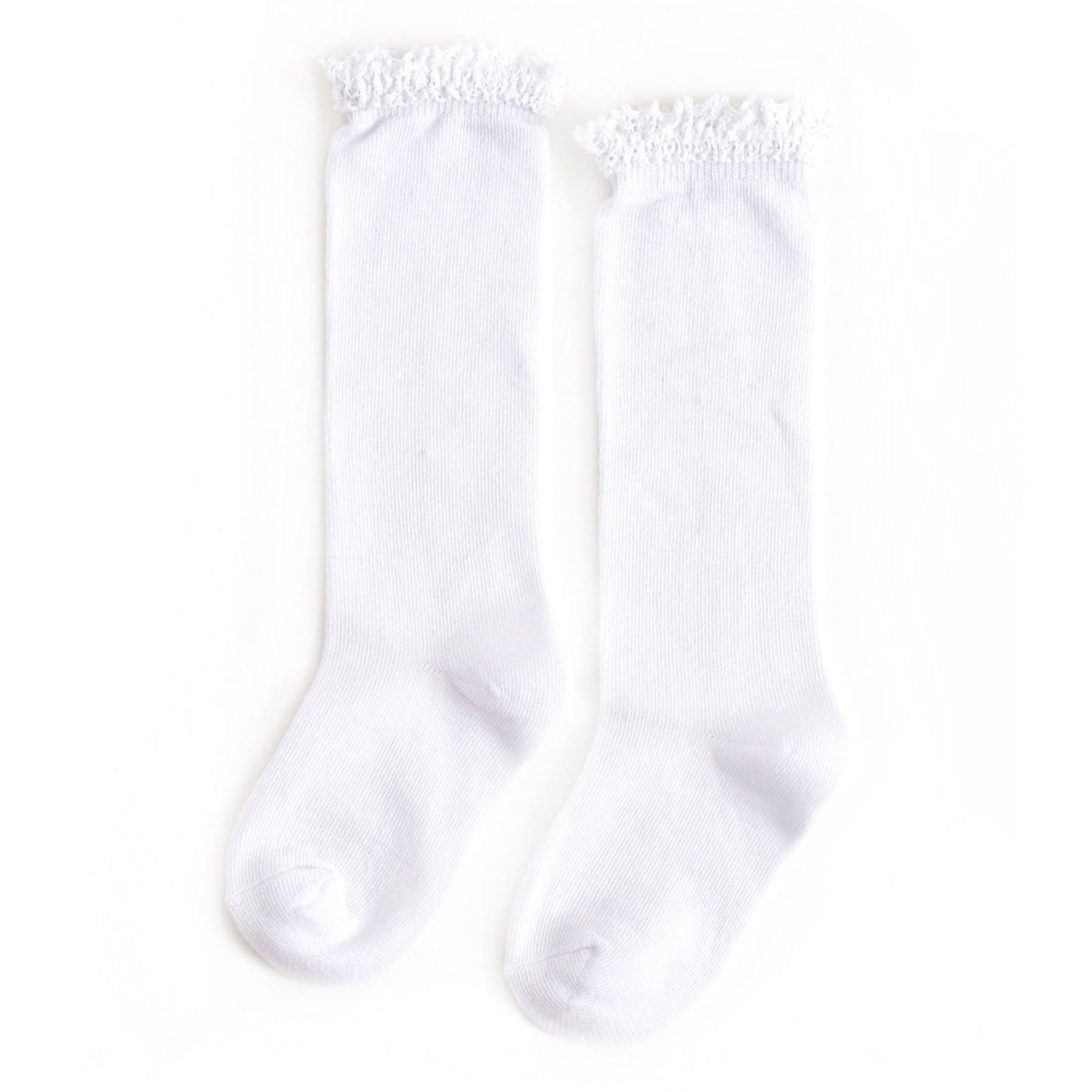 Elegant White Knee High Socks with Lace Trim - Perfect for Women's Fashion, Cosplay & Winter Warmth