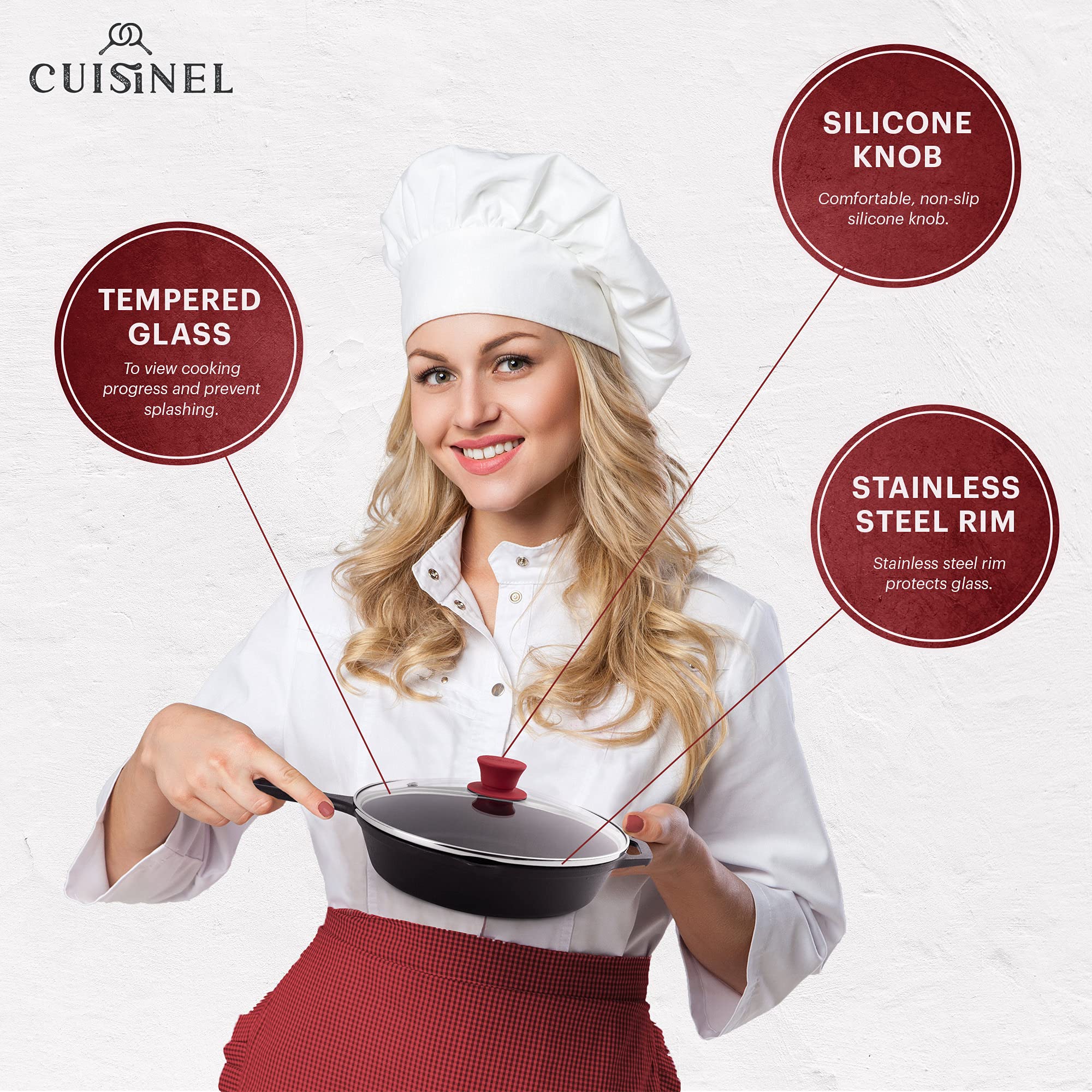 Premium 3-Piece Cast Iron Skillet Set - 6