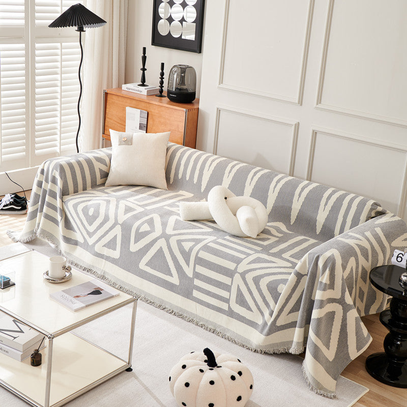 Zaniyah Chenille Boho Sofa Cover - Soft Stretch Couch Slipcover for Living Room, Sectional, Loveseat - Perfect for Home Decor, Pet Protection & Furniture Upgrade