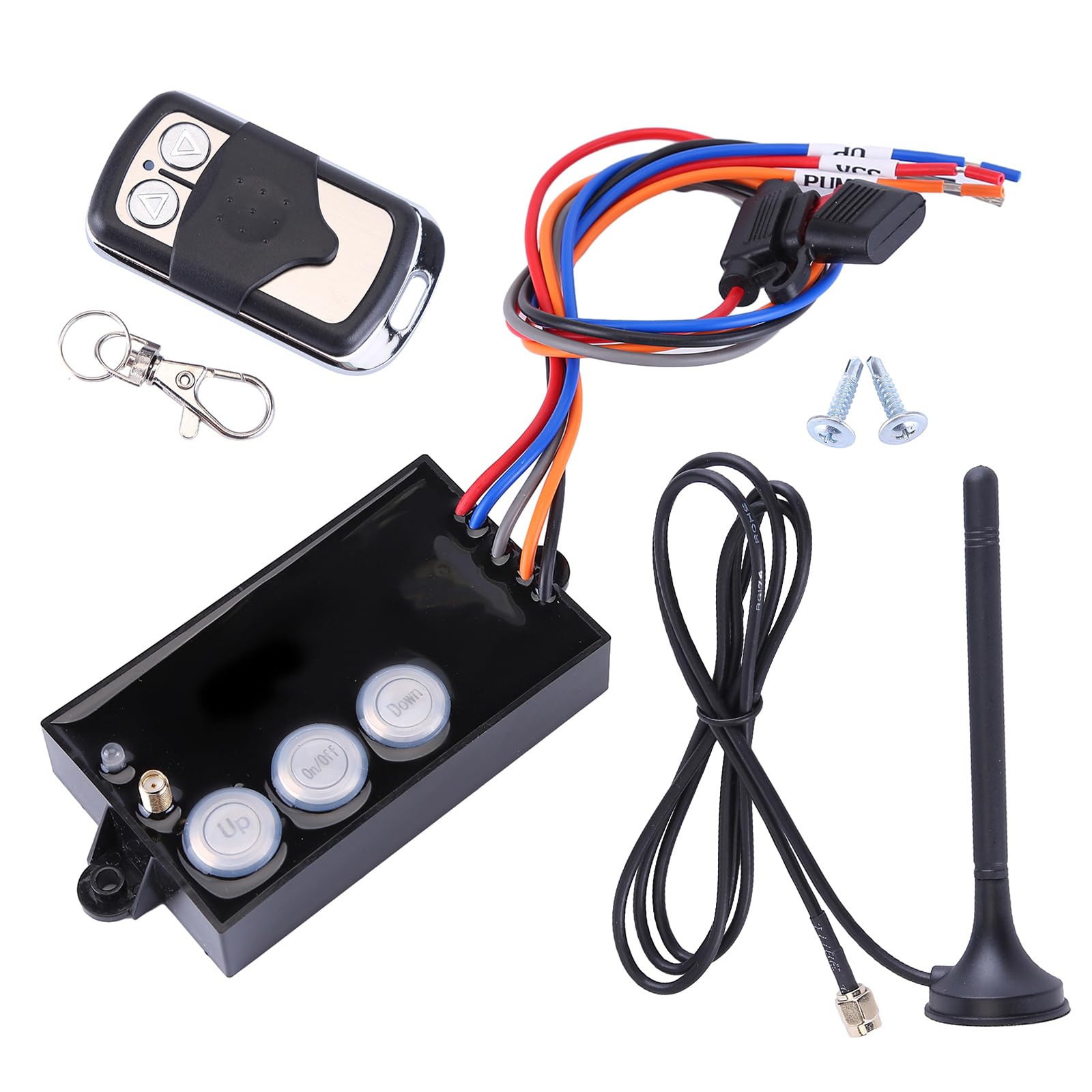 G3-H01 12V Wireless Remote Control Kit for Dump Trailers & Hydraulic Winches - Waterproof Winch Remote with Long Range - Perfect for Towing, Construction & Off-Road Applications