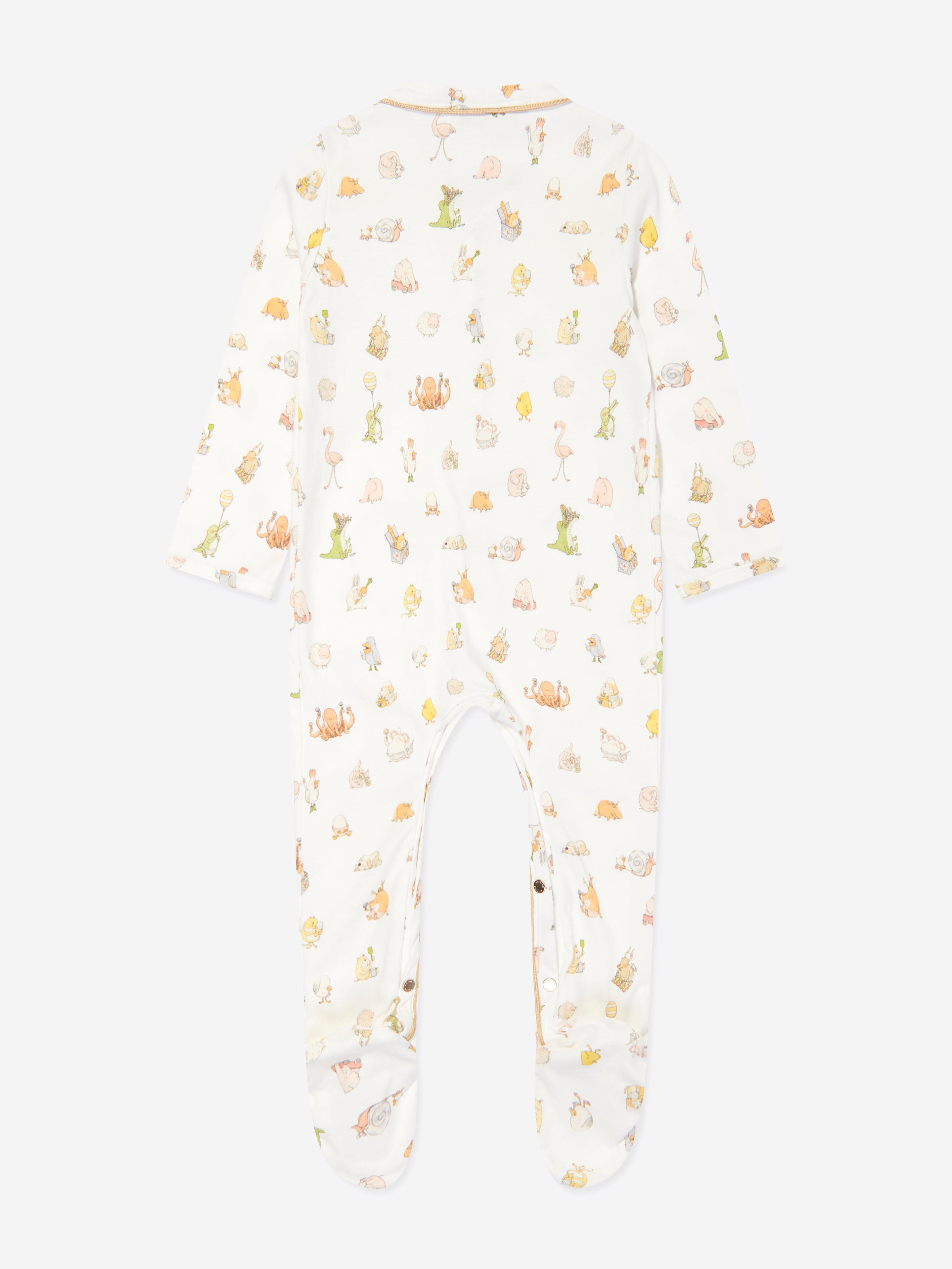 Atelier Choux Baby Choux Classic White Playsuit - Soft Organic Cotton Romper for Newborns & Infants - Perfect for Playdates, Photo Shoots & Everyday Comfort