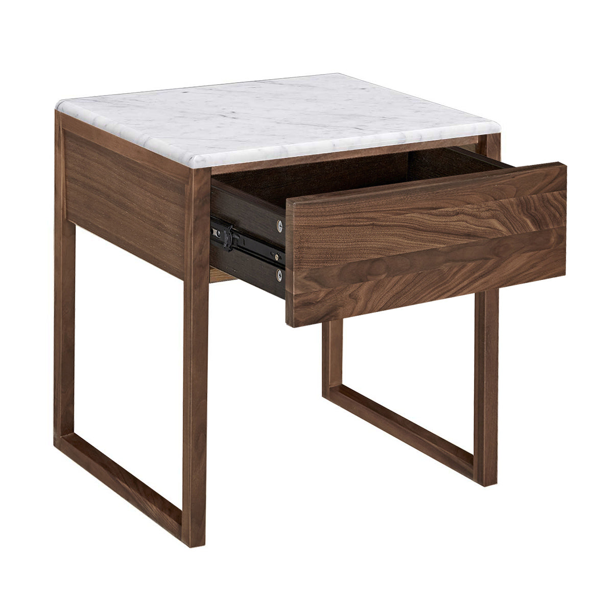 Luxury Avalon Marble Bedside Table - Modern Nightstand with Storage Drawer for Bedroom, Living Room & Office - Elegant Home Decor & Functional Furniture
