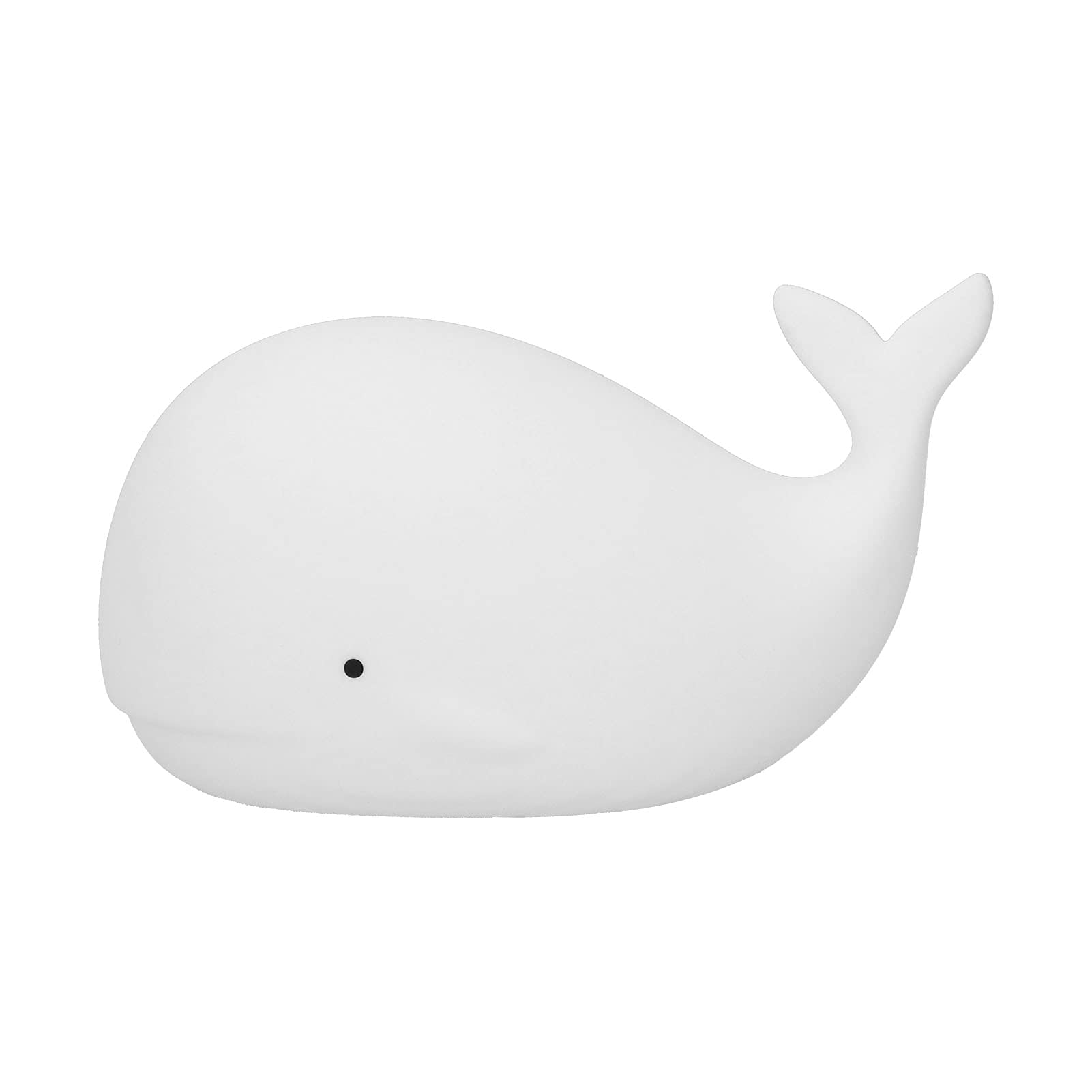 Natudeco Whale Shape Kids Night Light - Colorful Silicone USB Rechargeable Table Lamp with Timer, Touch Control (1.3W) - Perfect for Bedroom, Nursery & Children's Room Decor