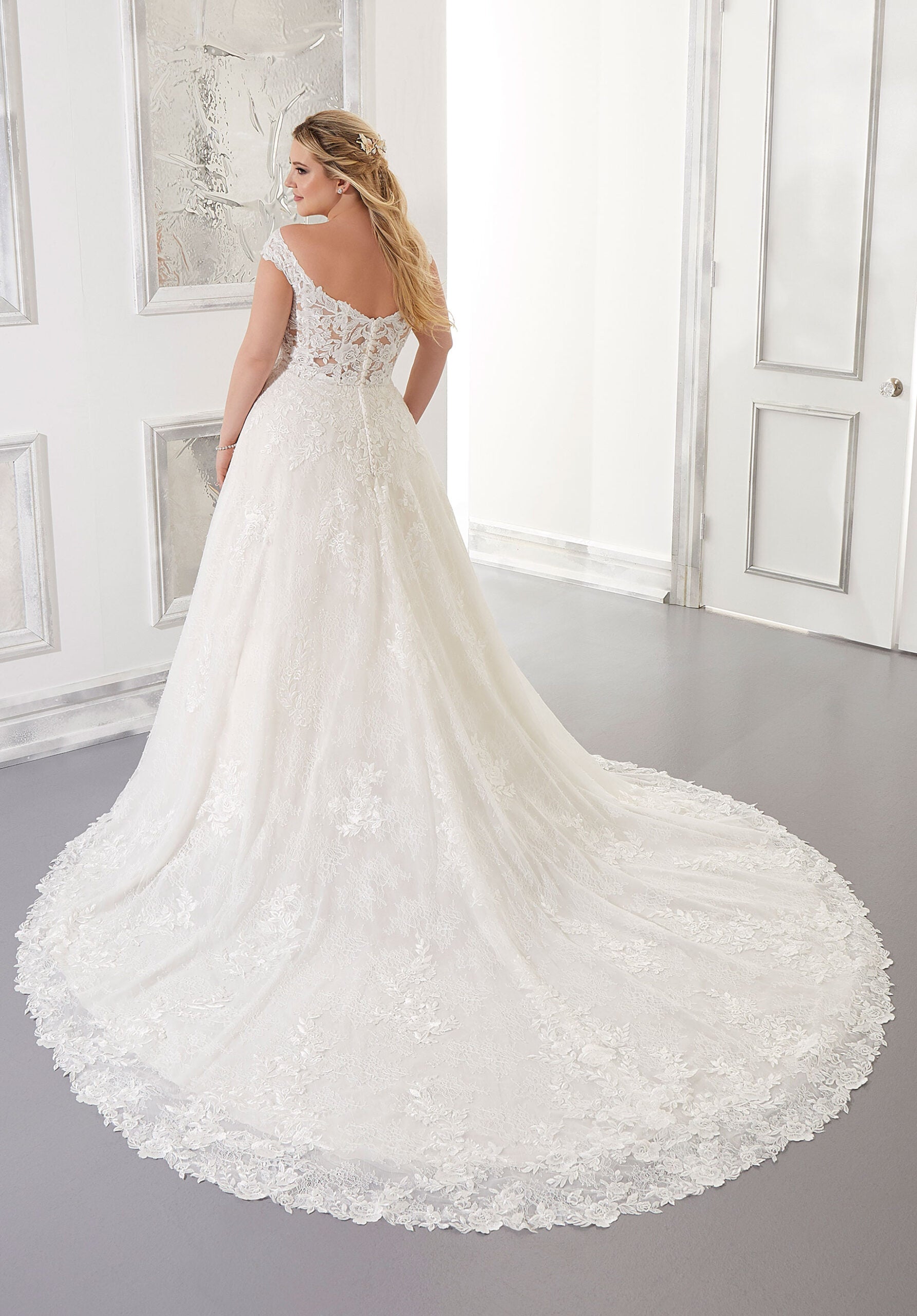 Morilee Audrina 3305 Wedding Gown - Elegant Lace Bridal Dress for Bride, Perfect for Church Ceremony & Formal Reception