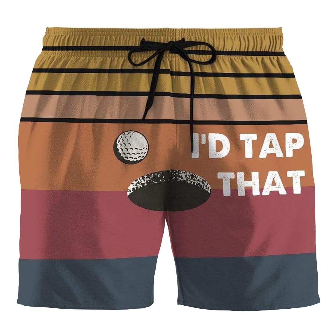 Funny Men's Swim Trunks with Drawstring - Quick Dry Beach Shorts for Swimming, Surfing & Summer Vacation | Comfortable Swimwear for Pool, Beach & Water Sports