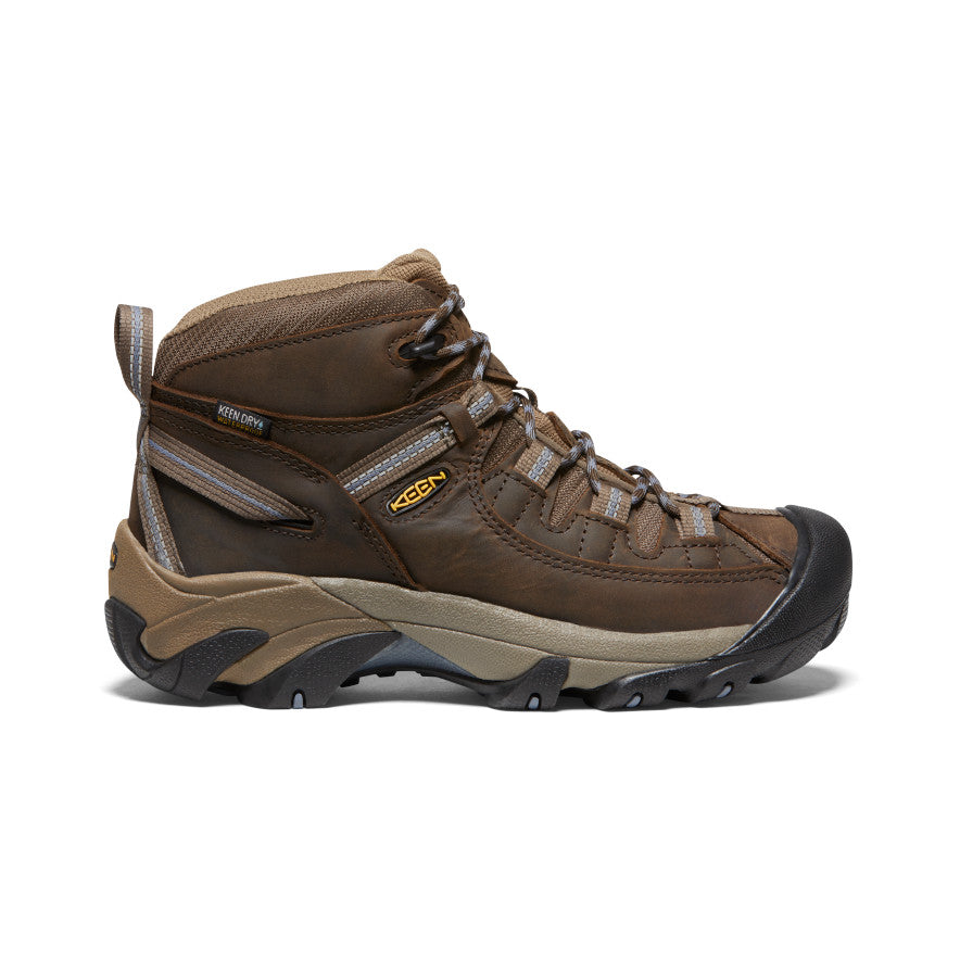Women's KEEN Targhee II Waterproof Hiking Boots - Slate Black/Flint Stone | Mid-Cut Ankle Support | Non-Slip Traction | Outdoor Adventure, Trail Walking & Camping Footwear