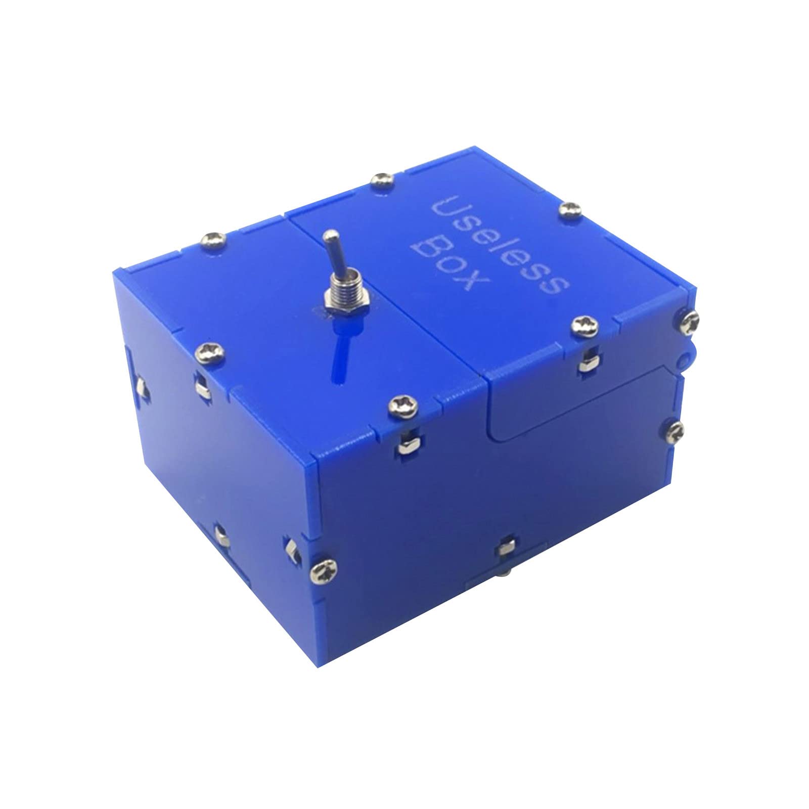 TZNBGO Useless Box - Self-Turning Switch Off Funny Desk Toy for Office, Party & Birthday Gifts | Stress Relief Gadget, Prank Gift for Adults & Kids (Blue) | Perfect for Office Pranks, Home Decor & Gag Gifts