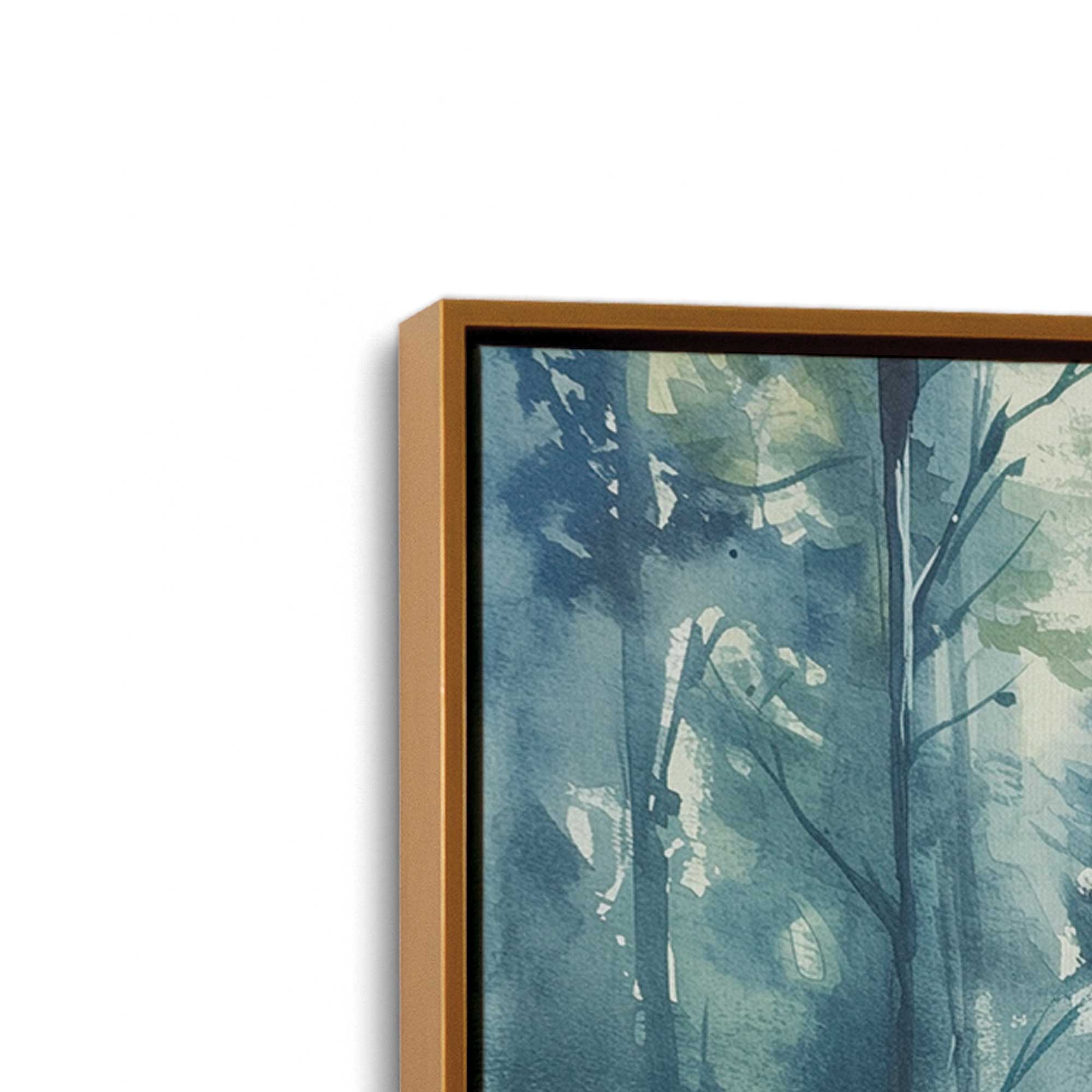 Enchanted Forest Canvas Prints - Set of 2 Blue and Green Nature Wall Art for Living Room, Bedroom & Office Decor