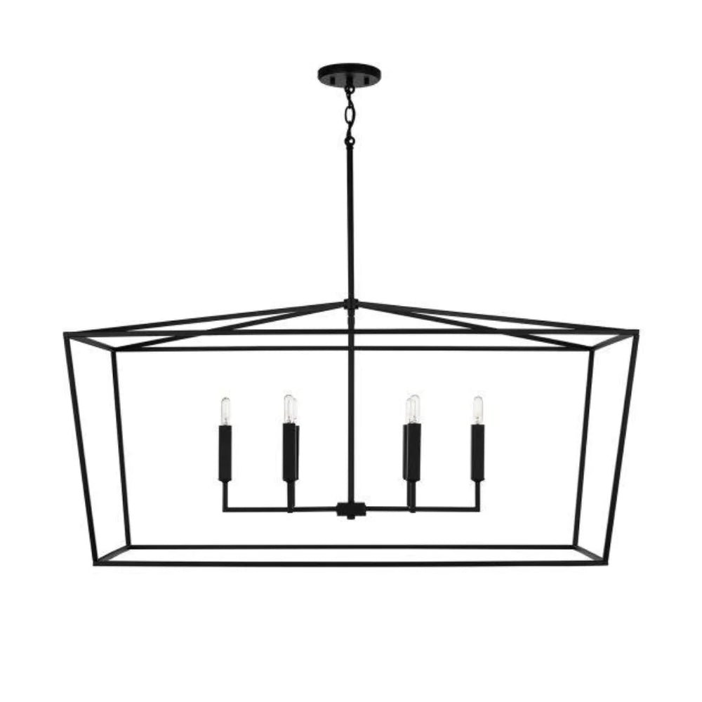 Dardan Linear Lantern - Modern LED Pendant Light Fixture for Kitchen Island, Dining Room & Living Room | Energy Efficient Indoor Lighting Solution