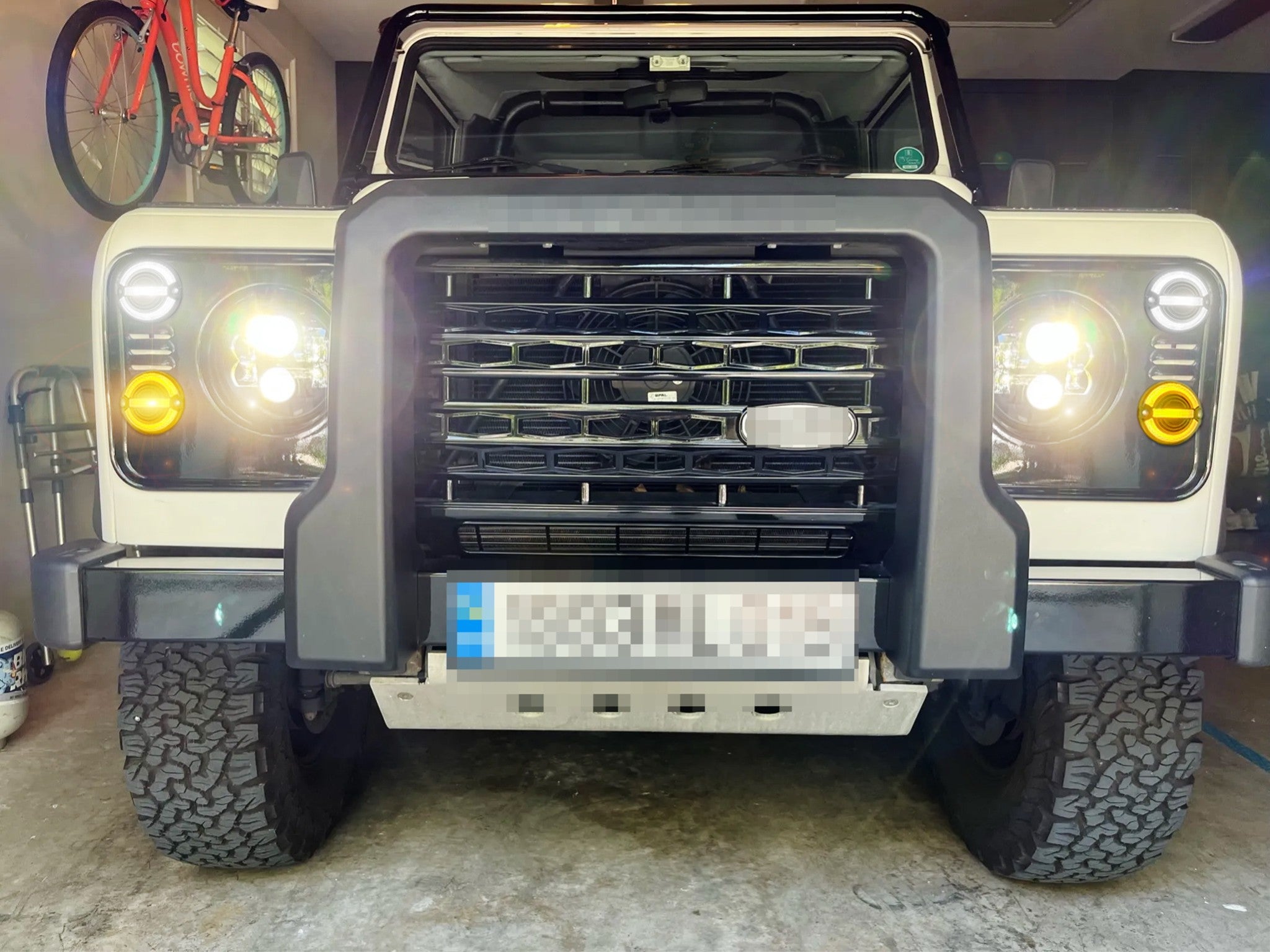 Land Rover Defender LED Upgrade Kit - 8pc Full LED Light Set with Clear/Amber/Red Lenses (95m Range) | Off-Road Lighting for Adventure & Night Driving
